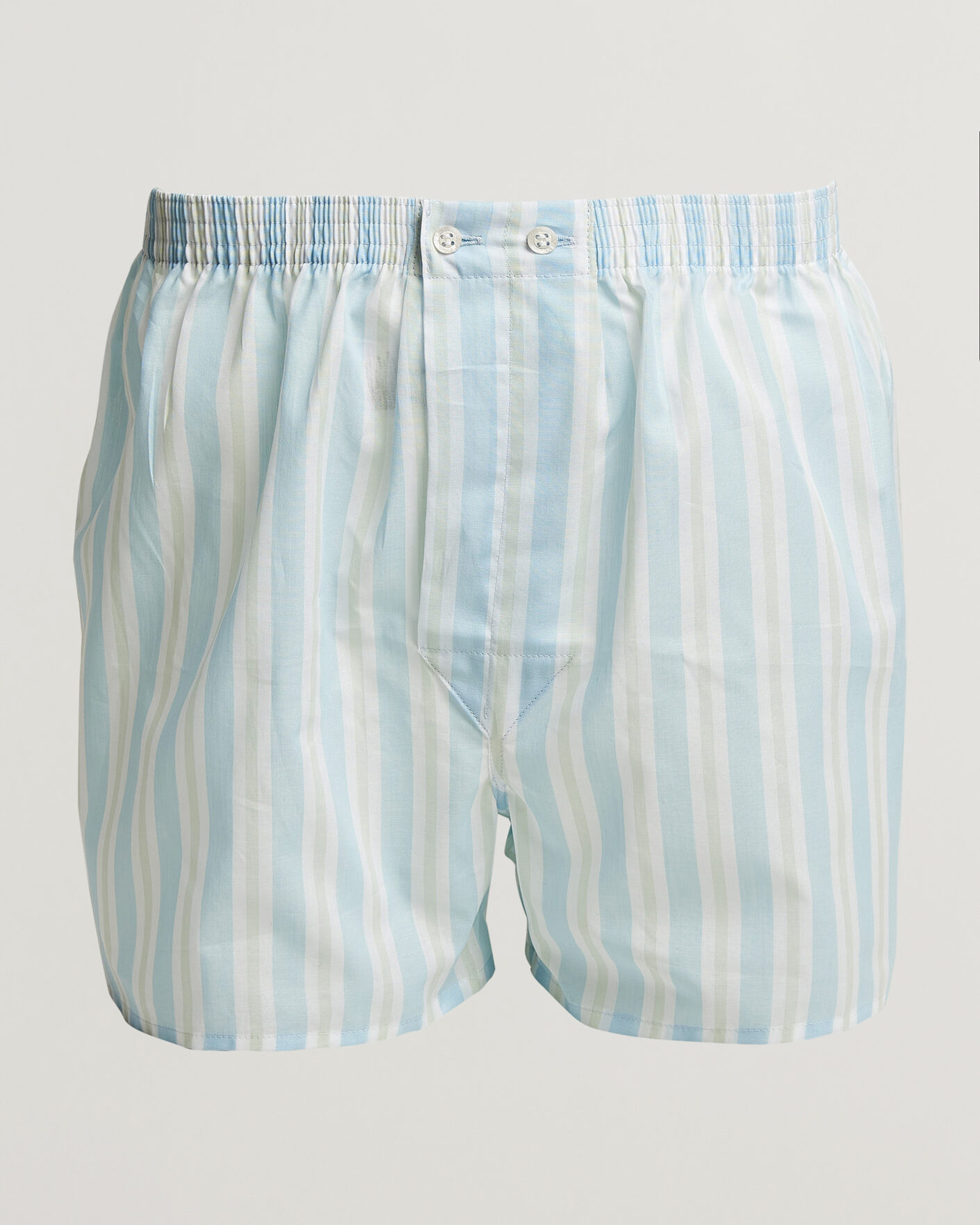 Herren | Unterwäsche | Derek Rose | Classic Fit Striped Woven Cotton Boxer Shorts Blue/White