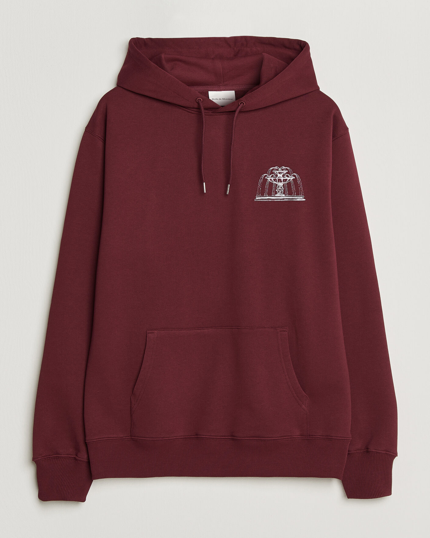 Herren | Pullover | Drôle de Monsieur | Fountain Printed Hoodie Burgundy