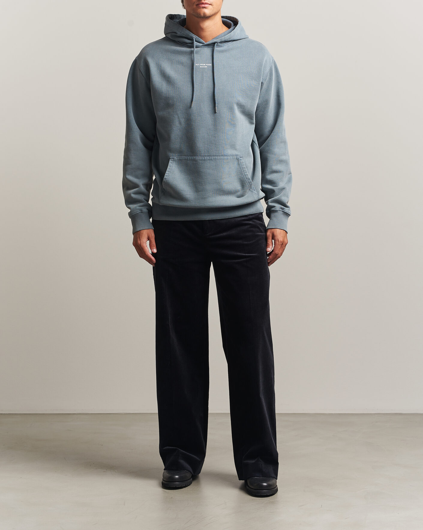 Herren | Pullover | Drôle de Monsieur | Classic Slogan Hoodie Dark Grey