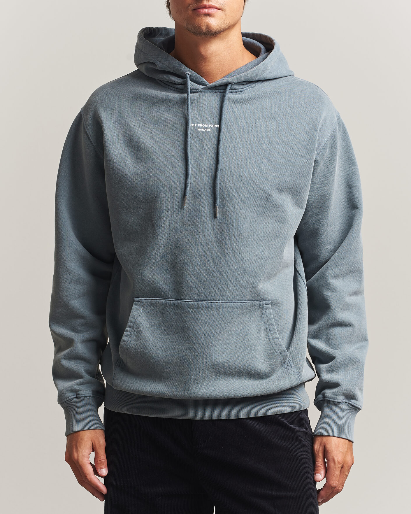Herren | Pullover | Drôle de Monsieur | Classic Slogan Hoodie Dark Grey