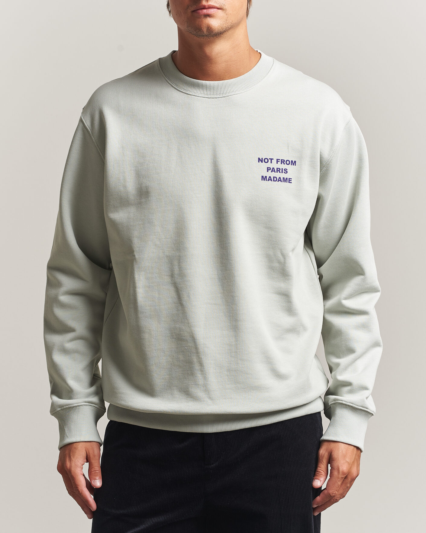 Herren | Pullover | Drôle de Monsieur | Bold Slogan Sweatshirt Grey