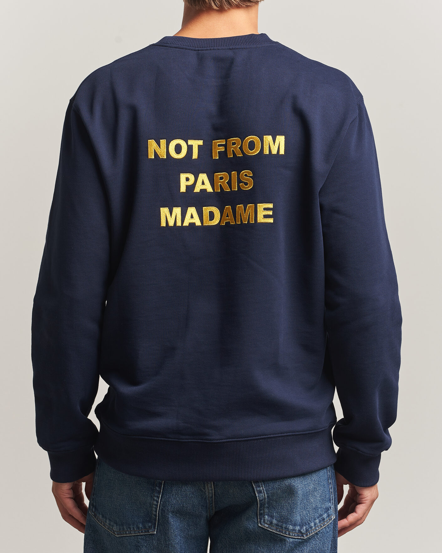 Herren | Pullover | Drôle de Monsieur | Bold Slogan Sweatshirt Navy