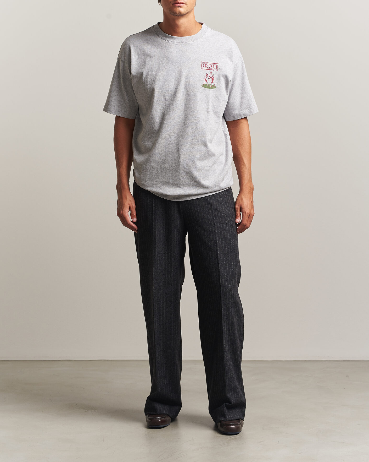 Herren | T-Shirts | Drôle de Monsieur | Boxers T-Shirt Grey Melange