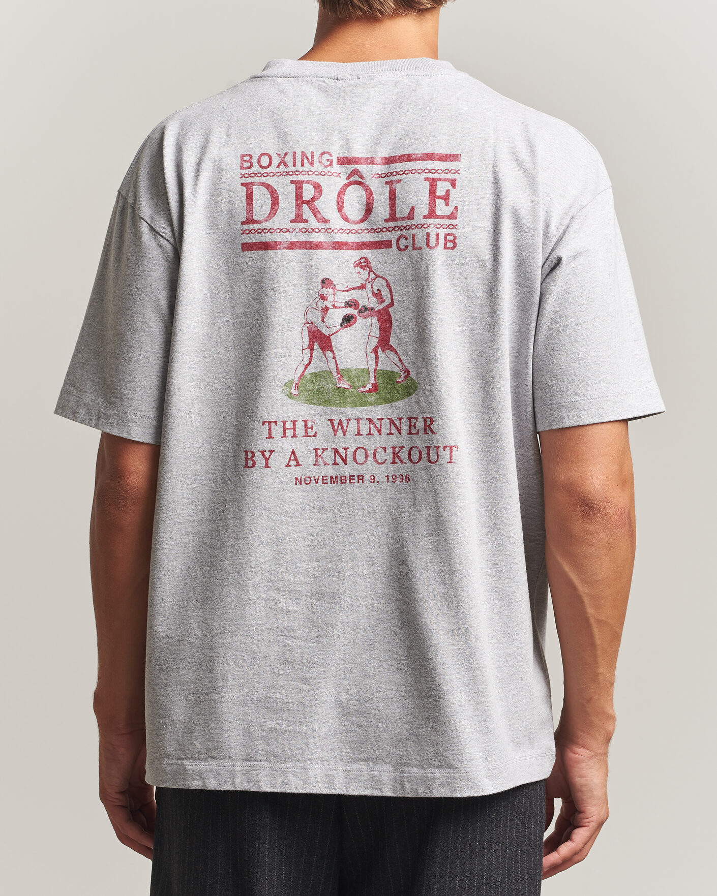Herren | T-Shirts | Drôle de Monsieur | Boxers T-Shirt Grey Melange