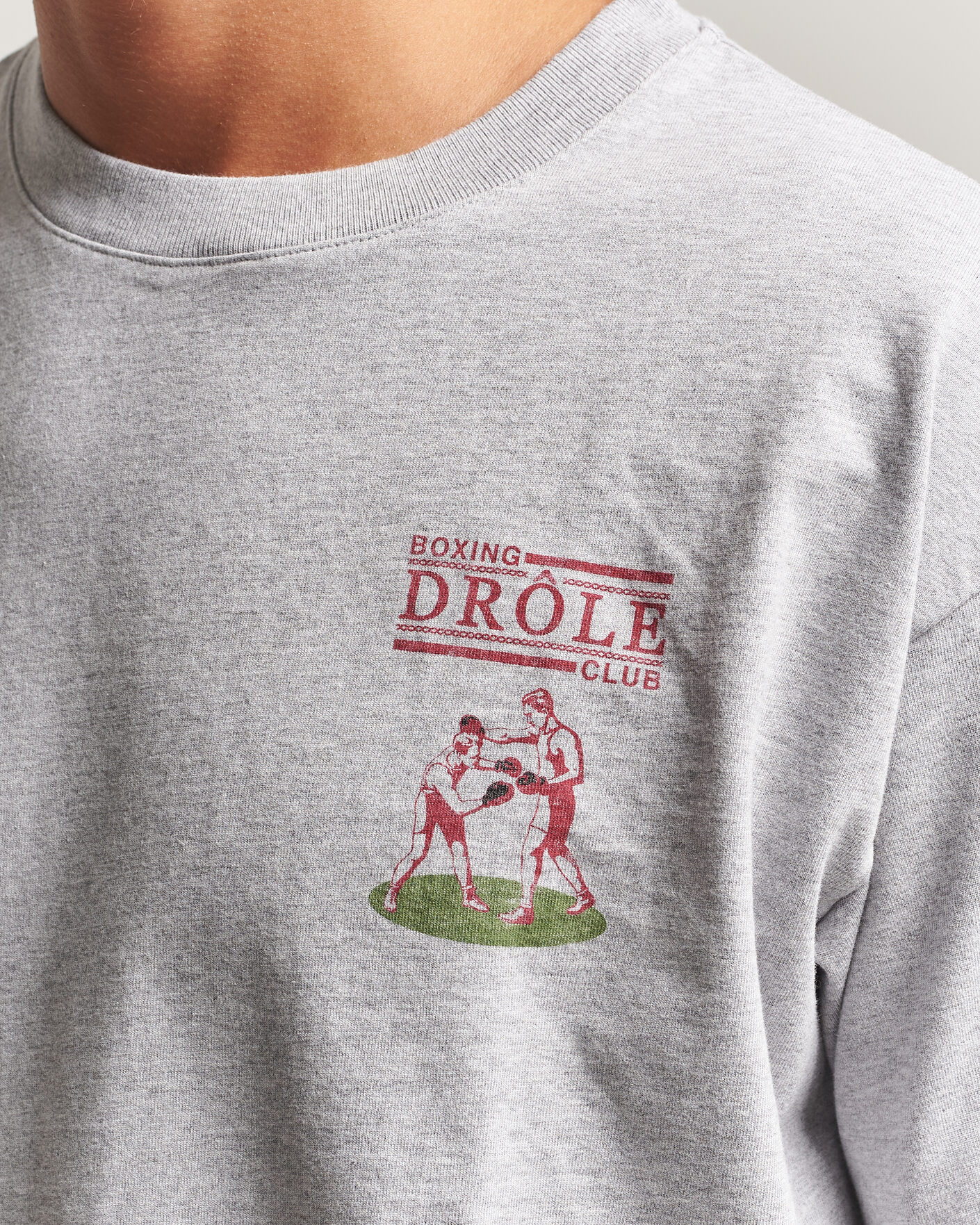 Herren | T-Shirts | Drôle de Monsieur | Boxers T-Shirt Grey Melange