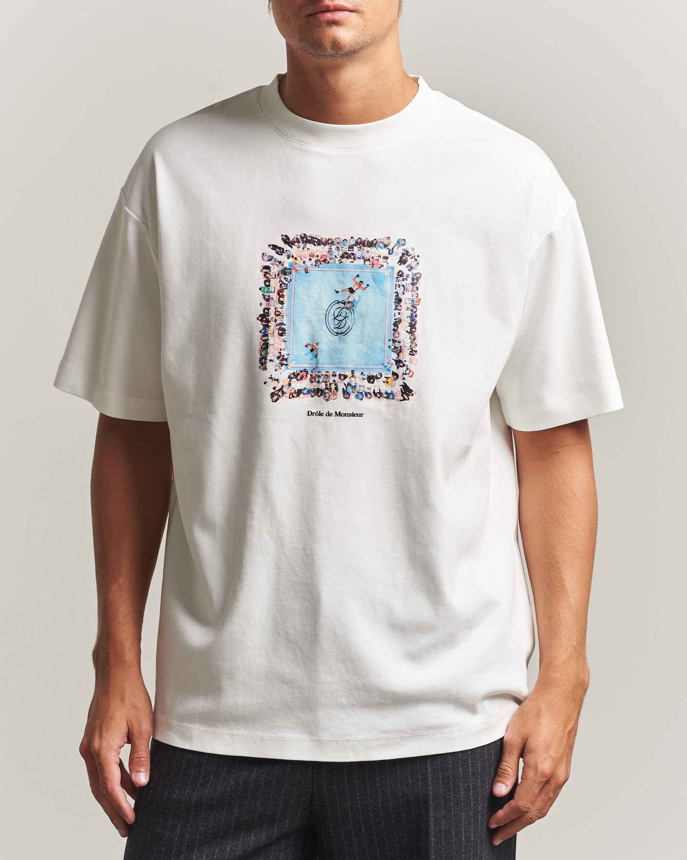 Herren | T-Shirts | Drôle de Monsieur | Boxers Ring T-Shirt Off White