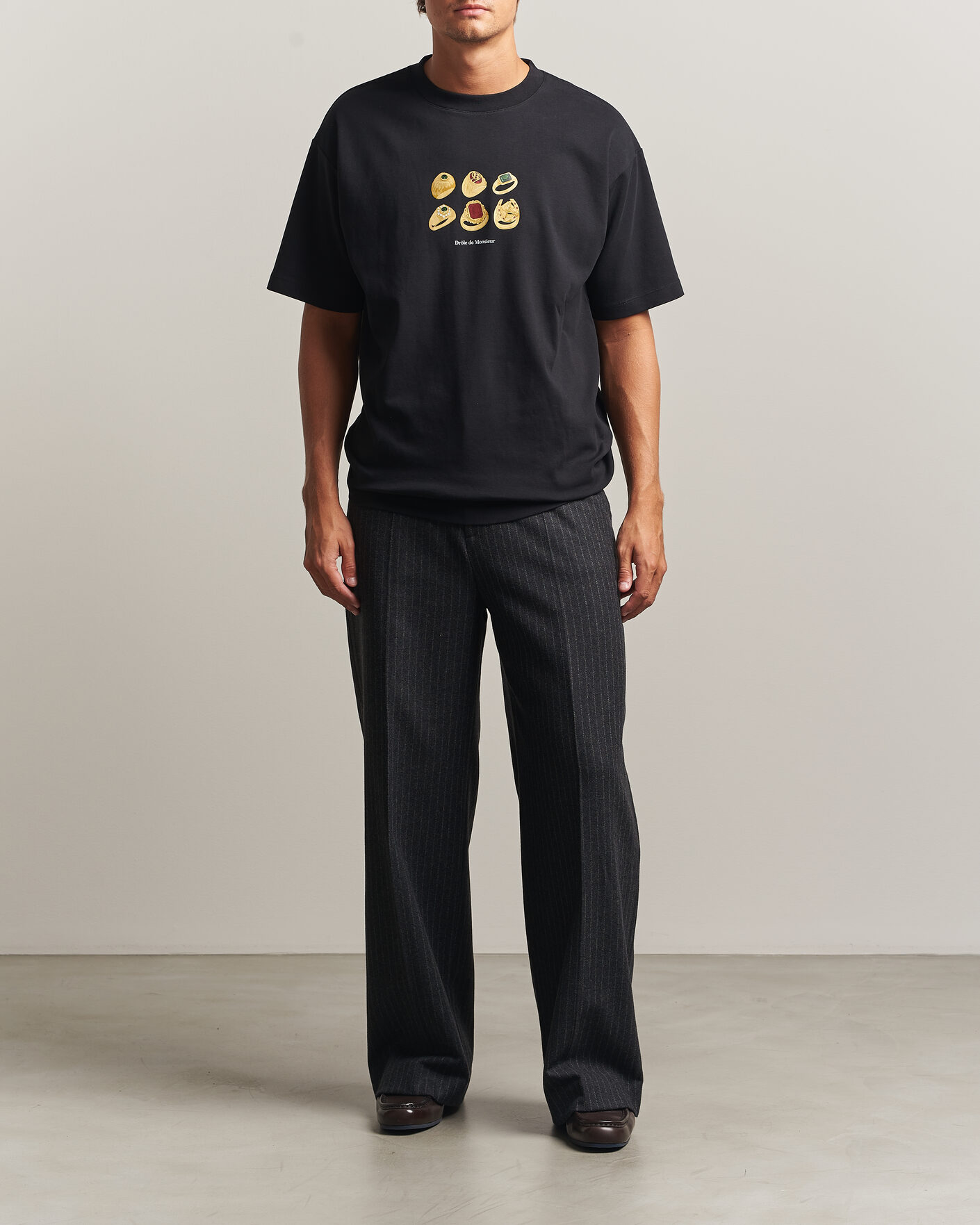 Herren | T-Shirts | Drôle de Monsieur | Rings T-Shirt Black