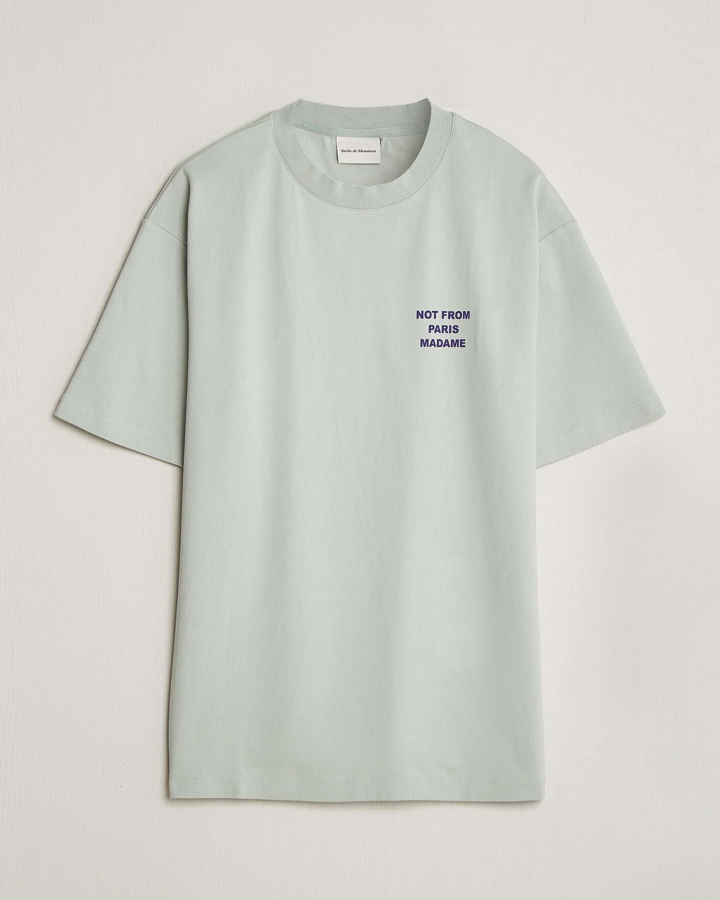 Herren | T-Shirts | Drôle de Monsieur | Bold Slogan T-Shirt Grey