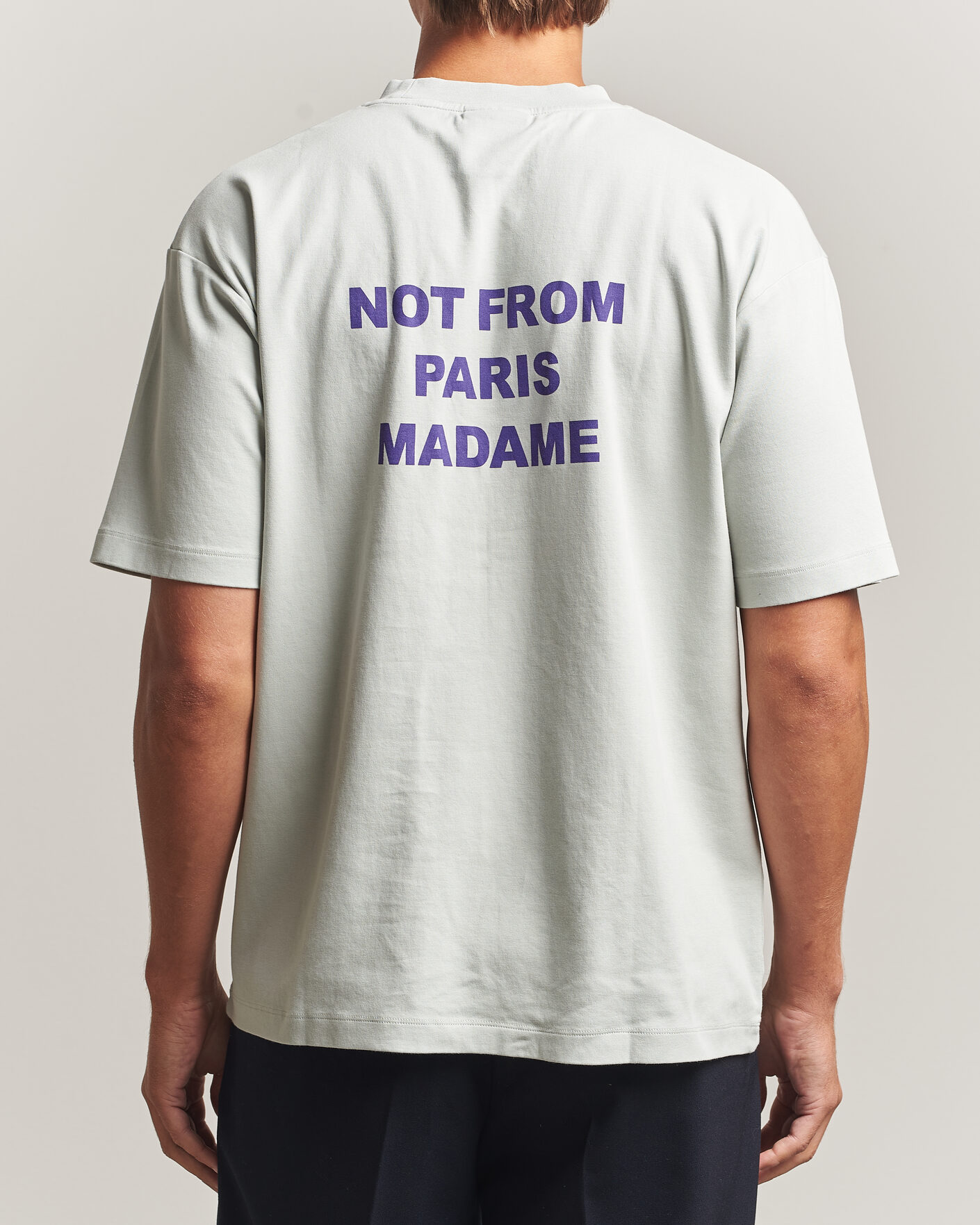 Herren | T-Shirts | Drôle de Monsieur | Bold Slogan T-Shirt Grey