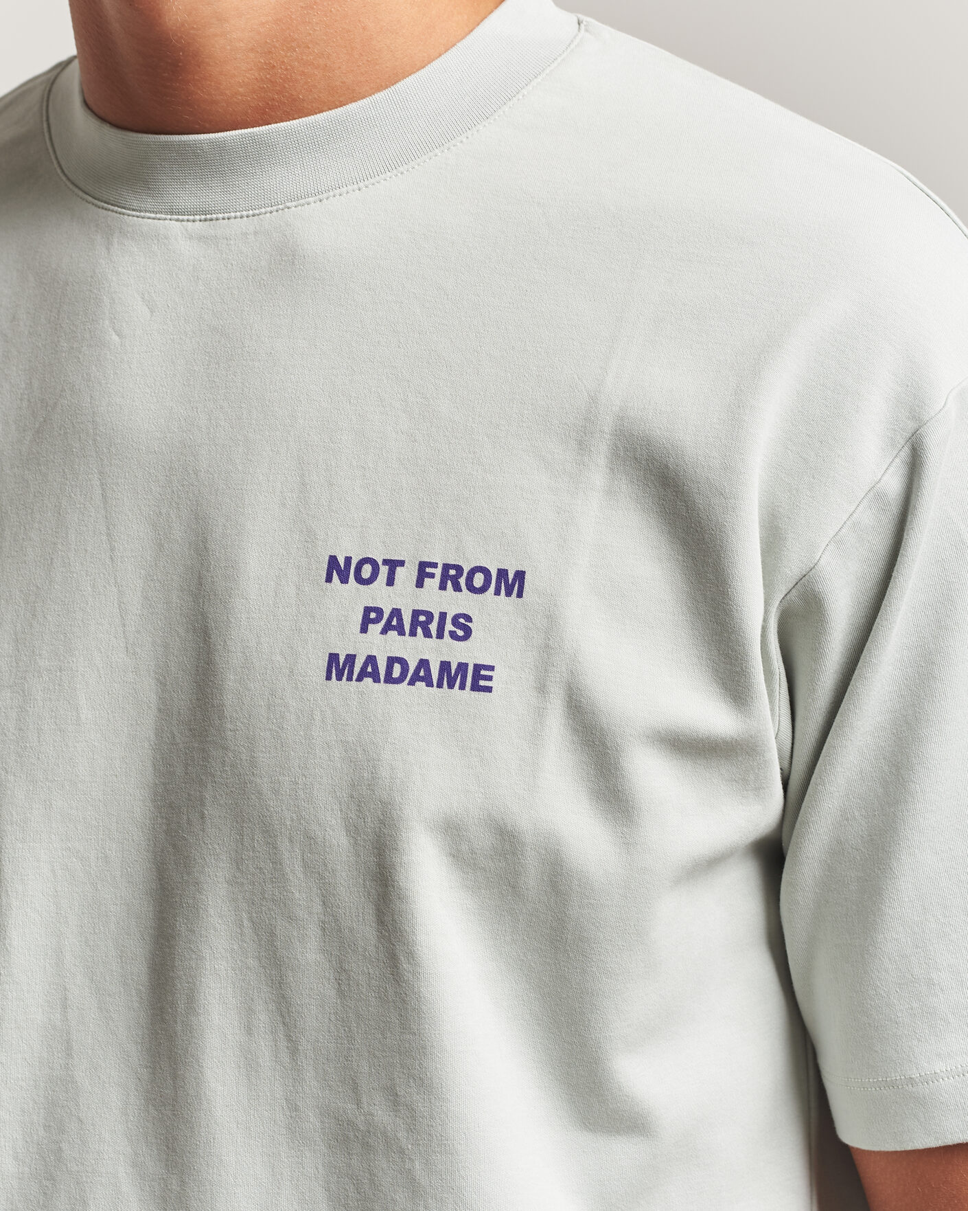 Herren | T-Shirts | Drôle de Monsieur | Bold Slogan T-Shirt Grey