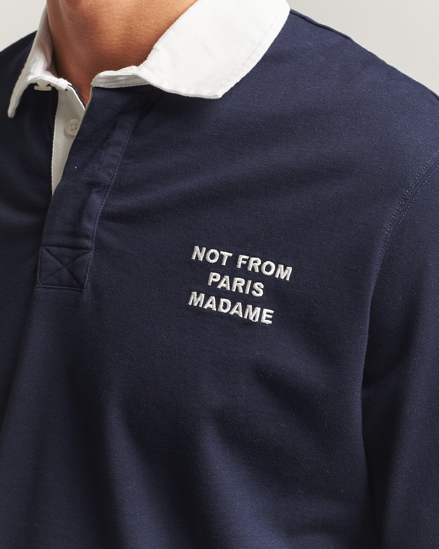 Herren | Pullover | Drôle de Monsieur | Slogan Rugger Navy