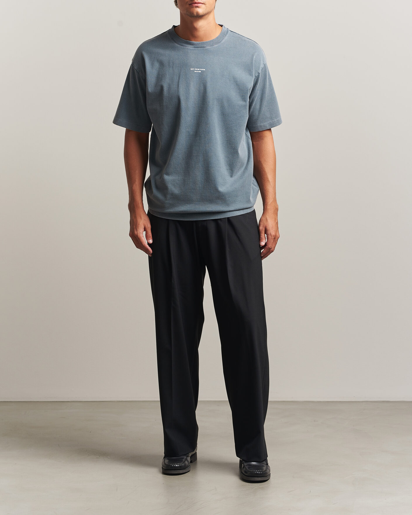 Herren | T-Shirts | Drôle de Monsieur | Classic Slogan T-Shirt Dark Grey