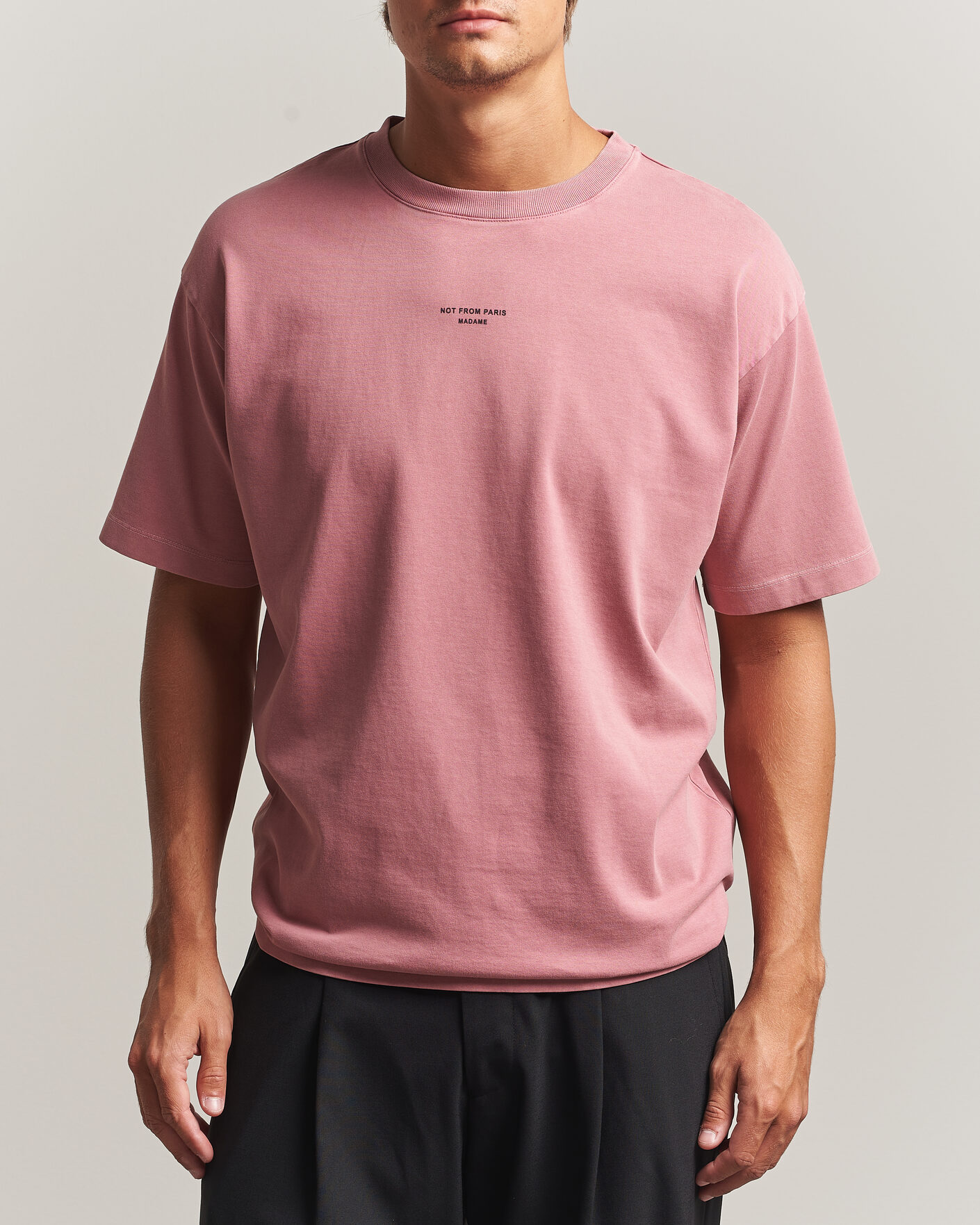 Herren | T-Shirts | Drôle de Monsieur | Classic Slogan T-Shirt Dark Pink