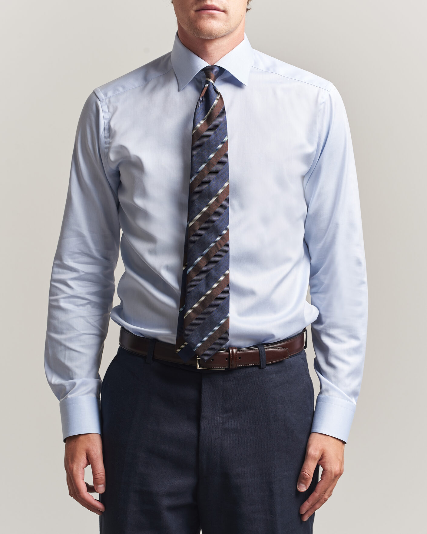 Herren | Hemden | Eton | Slim Fit Signature Twill Contrast Shirt Light Blue
