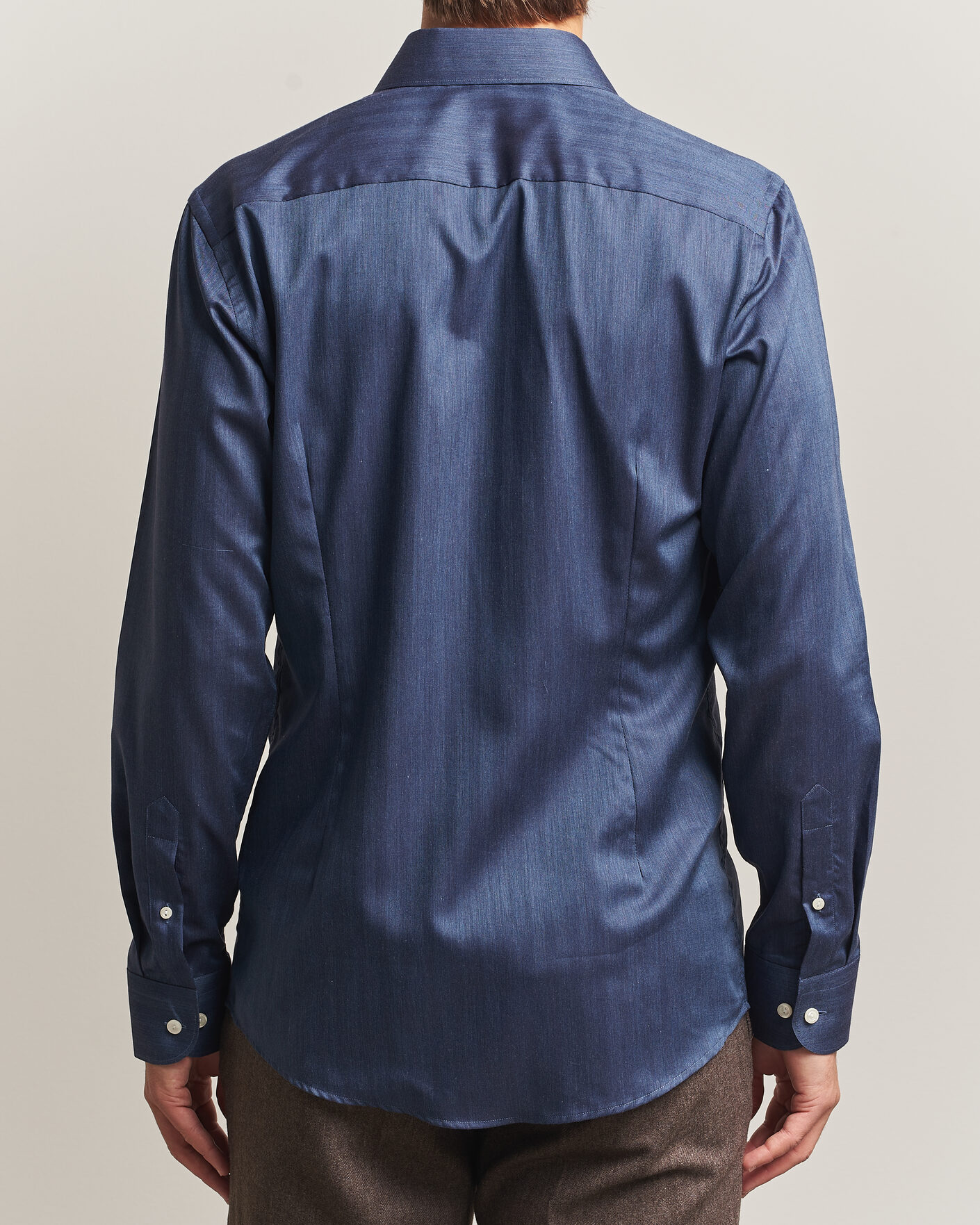 Herren | Hemden | Eton | Slim Fit Signature Flannel Shirt Dark Blue