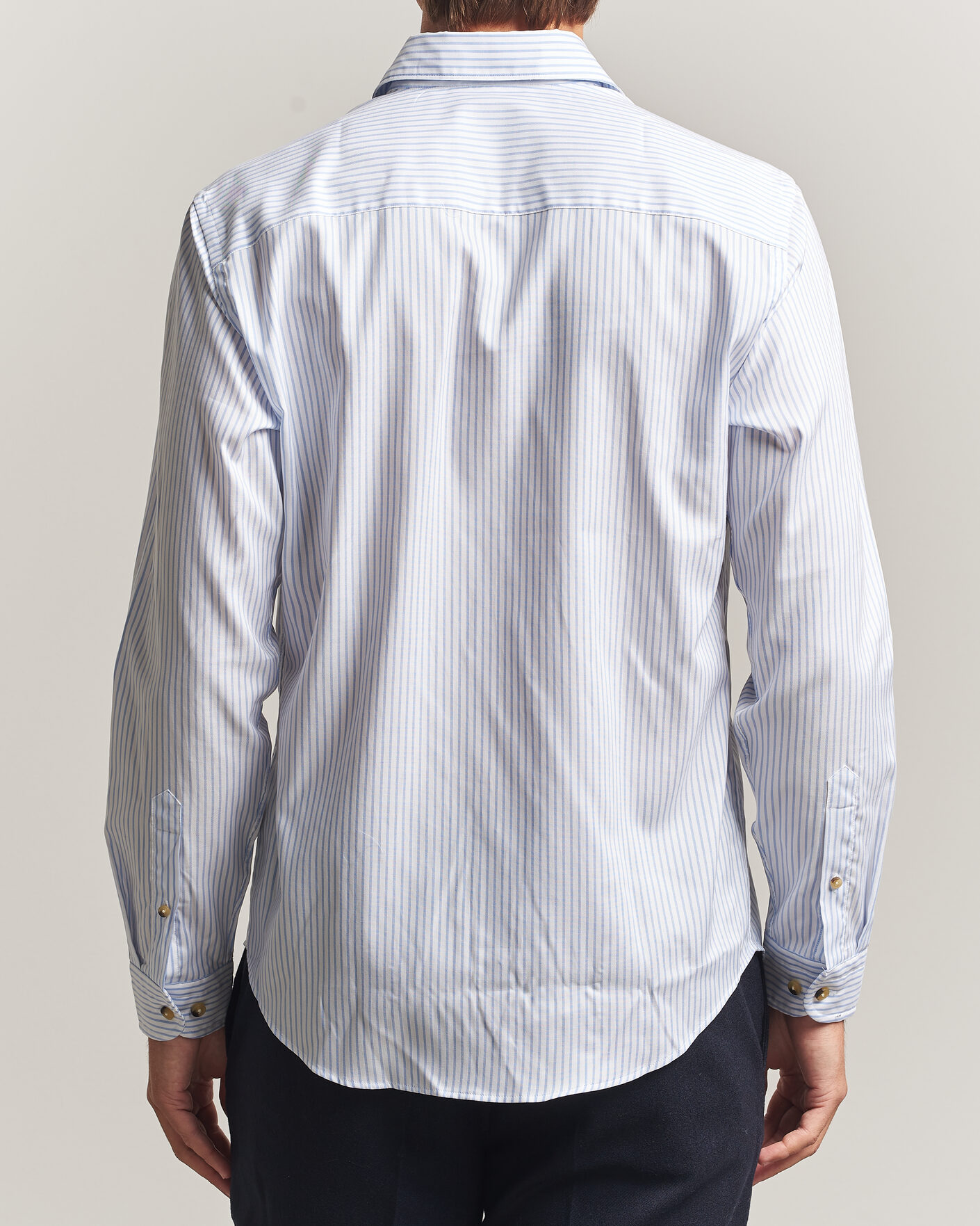 Herren | Hemden | Eton | Casual Fit Signature Oxford Striped Shirt Light Blue