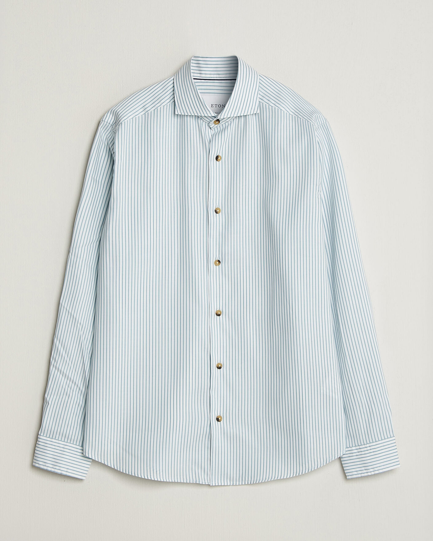 Herren | Hemden | Eton | Casual Fit Signature Oxford Striped Shirt Mid Blue