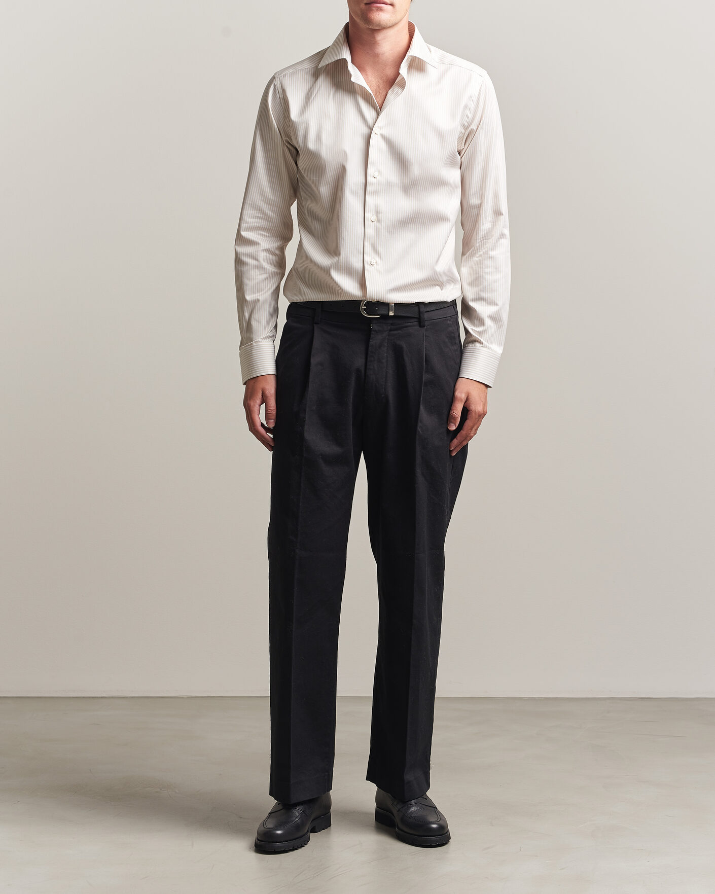 Herren | Hemden | Eton | Slim Fit Signature Twill Striped Shirt Beige