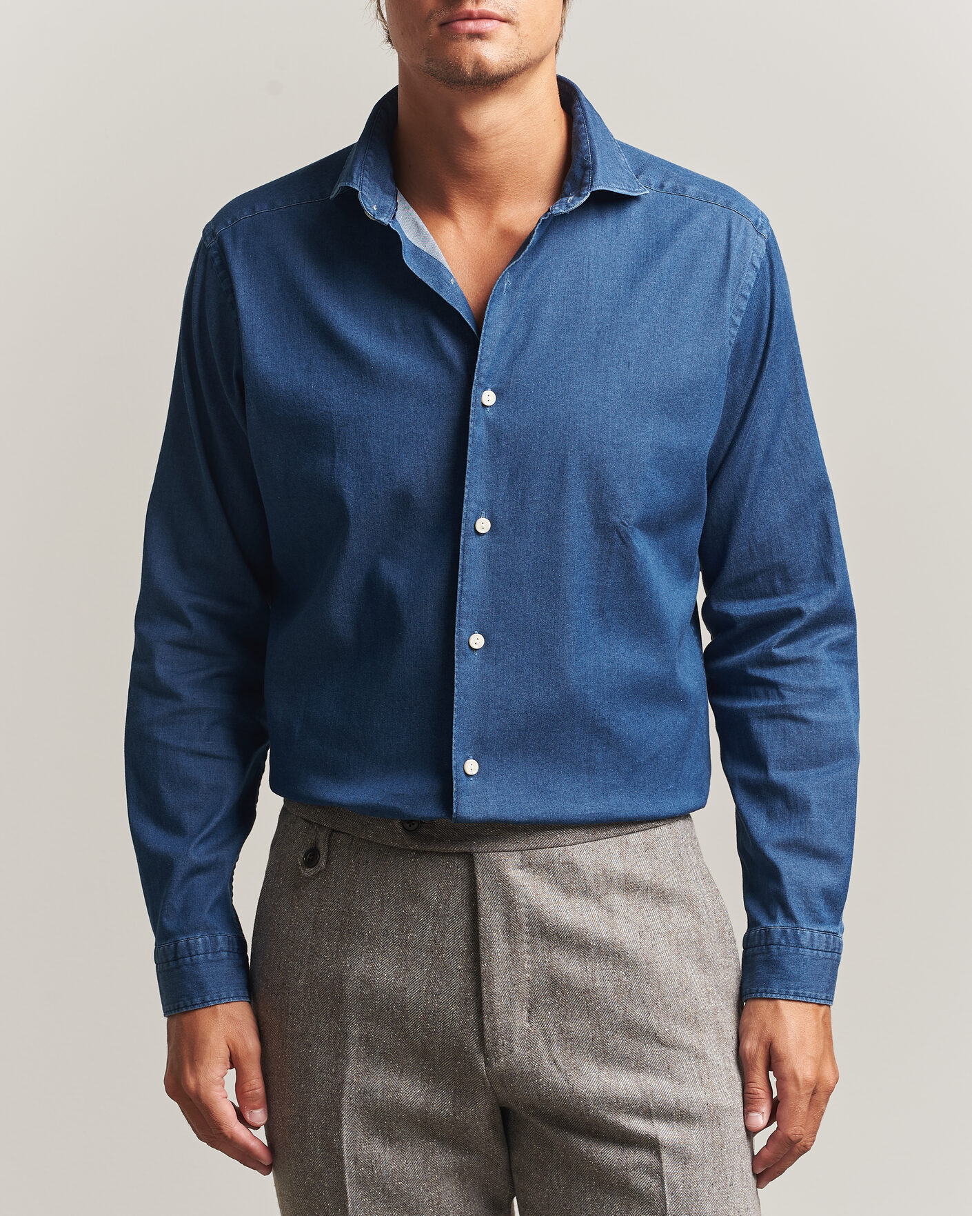Herren | Hemden | Eton | Casual Fit Denim Shirt Dark Wash