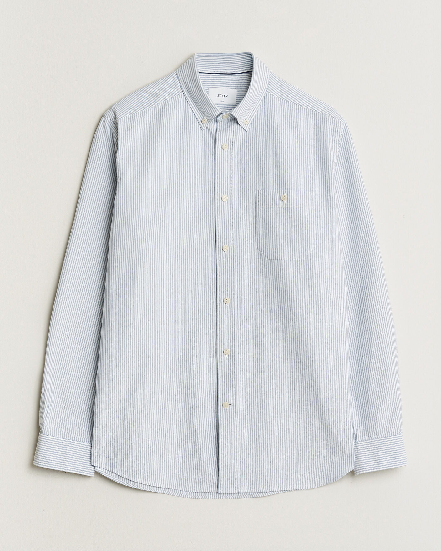 Herren | Hemden | Eton | Regular Fit Ivy Oxford Striped Shirt Mid Blue