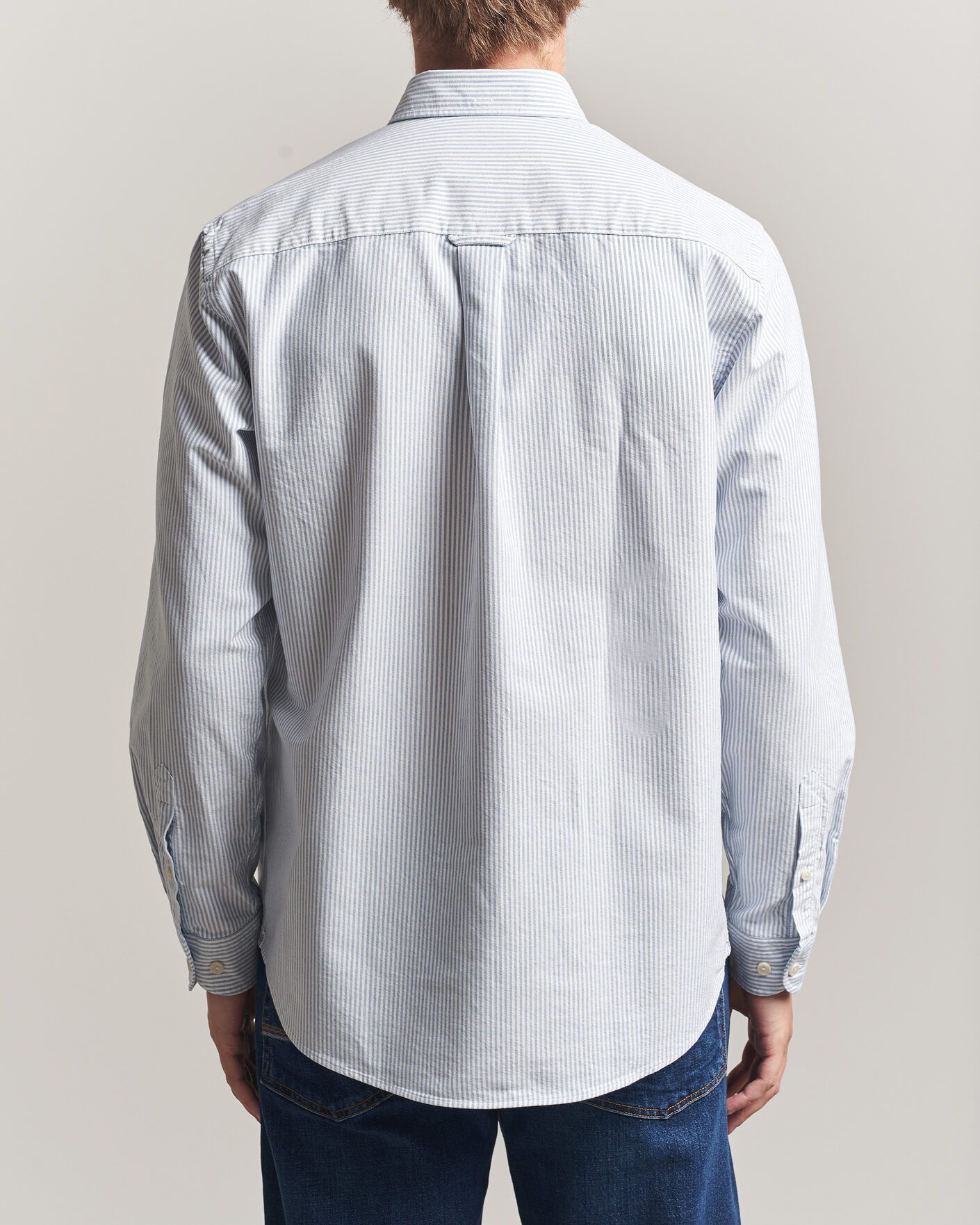 Herren | Hemden | Eton | Regular Fit Ivy Oxford Striped Shirt Mid Blue