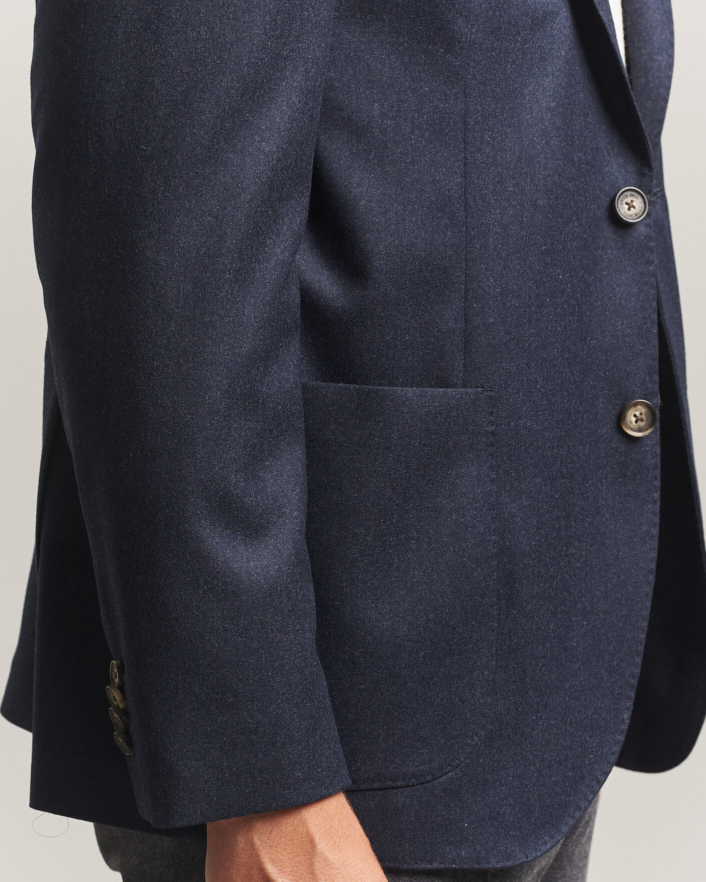 Herren | Sakkos | Eton | Wool Flannel Soft Jacket Navy Blue