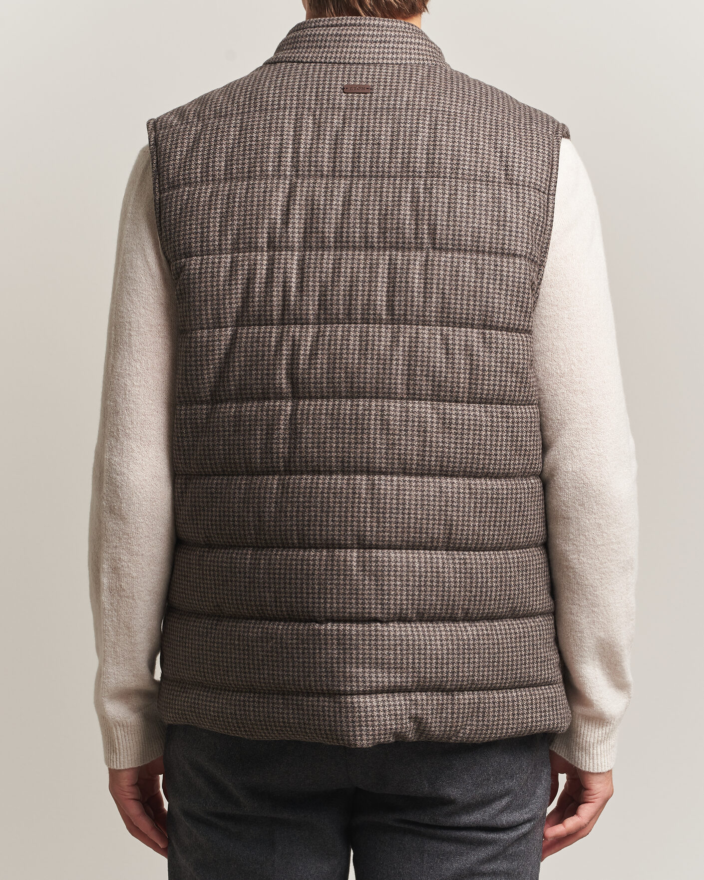 Herren | Westen | Eton | Wool/Cashmere Padded Vest Brown