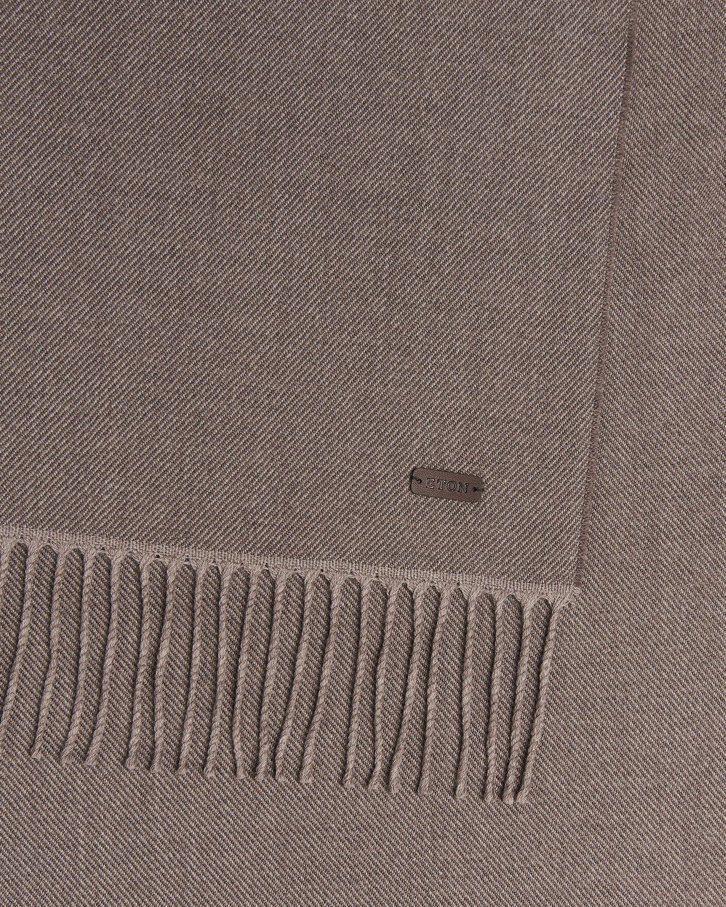 Herren | Schals | Eton | Twill Merino Wool Scarf Brown