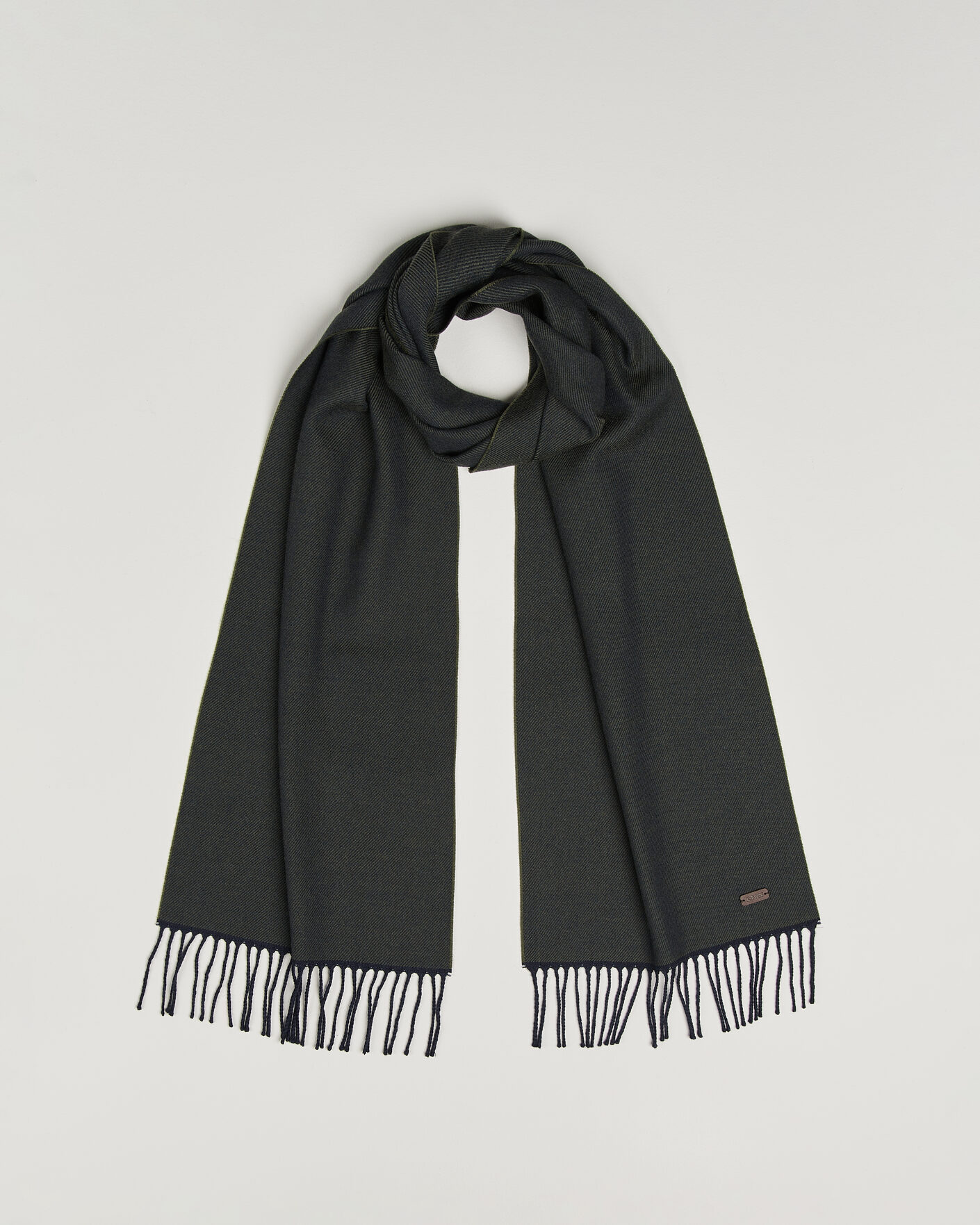 Herren | Schals | Eton | Twill Merino Wool Scarf Dark Green
