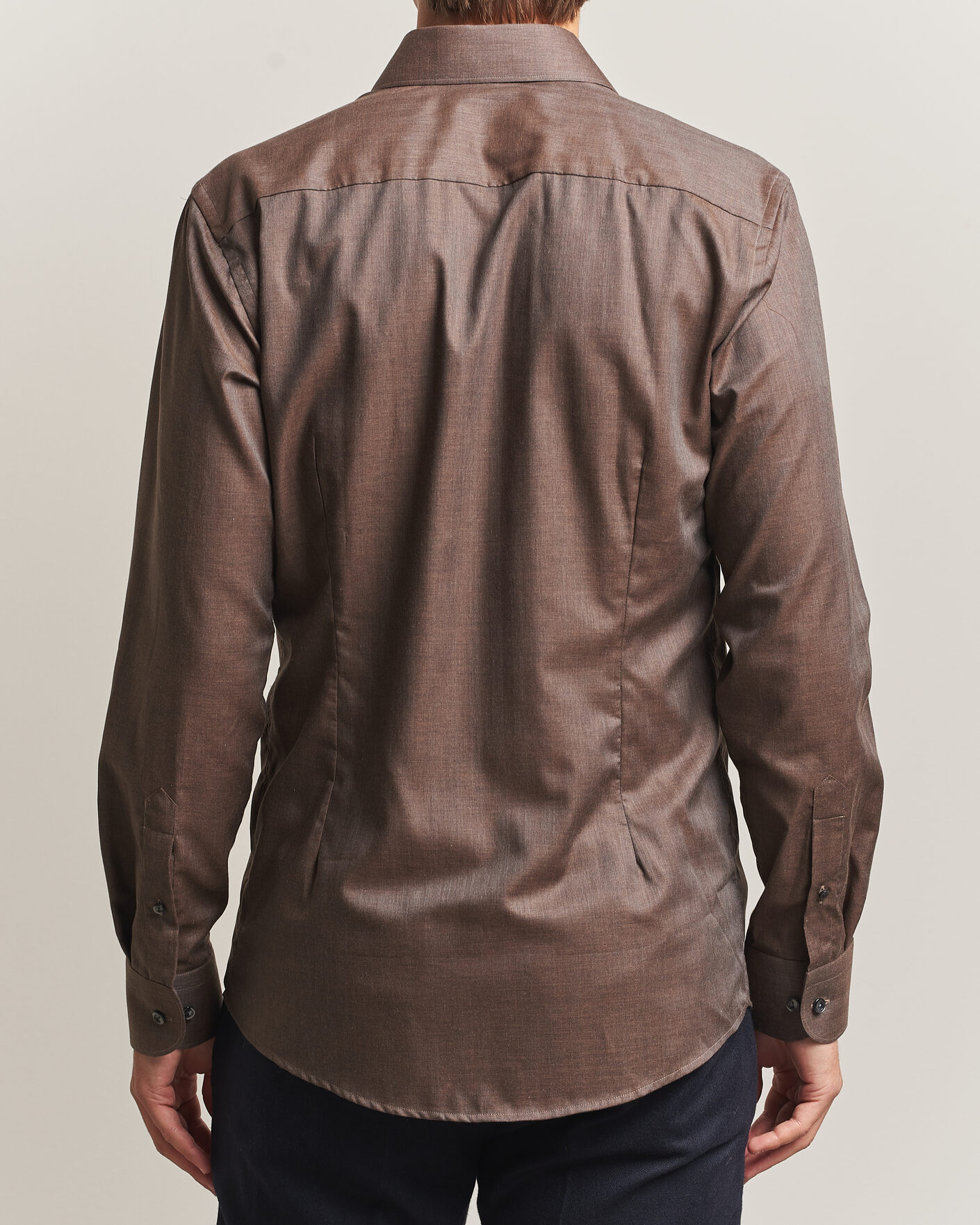 Herren | Hemden | Eton | Slim Fit Signature Flannel Shirt Brown