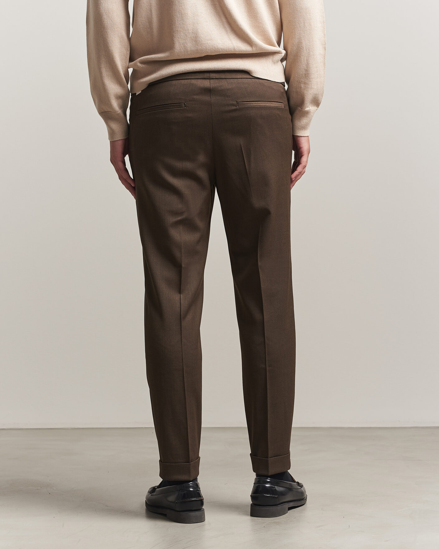Herren | Hosen | Filippa K | Terry Wool Trousers Walnut Brown