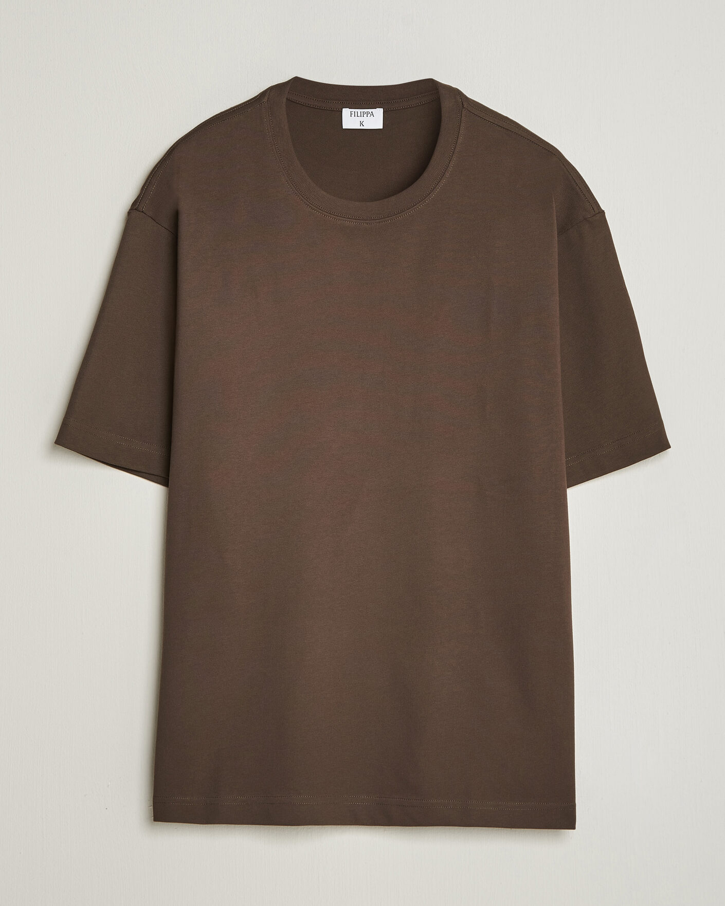 Herren | T-Shirts | Filippa K | Heavy Cotton Crew Neck T-Shirt Golden Brown