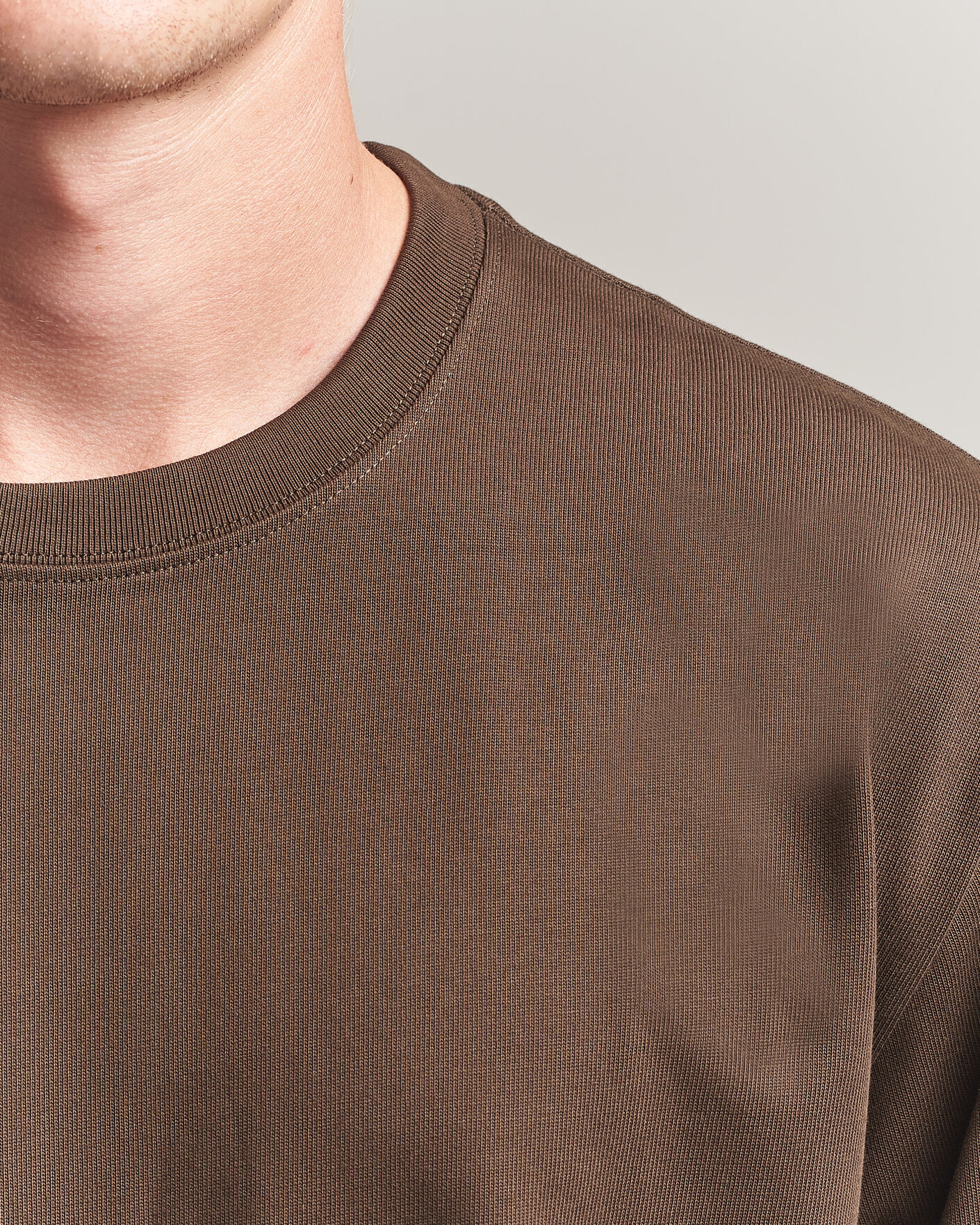 Herren | T-Shirts | Filippa K | Heavy Cotton Crew Neck T-Shirt Golden Brown