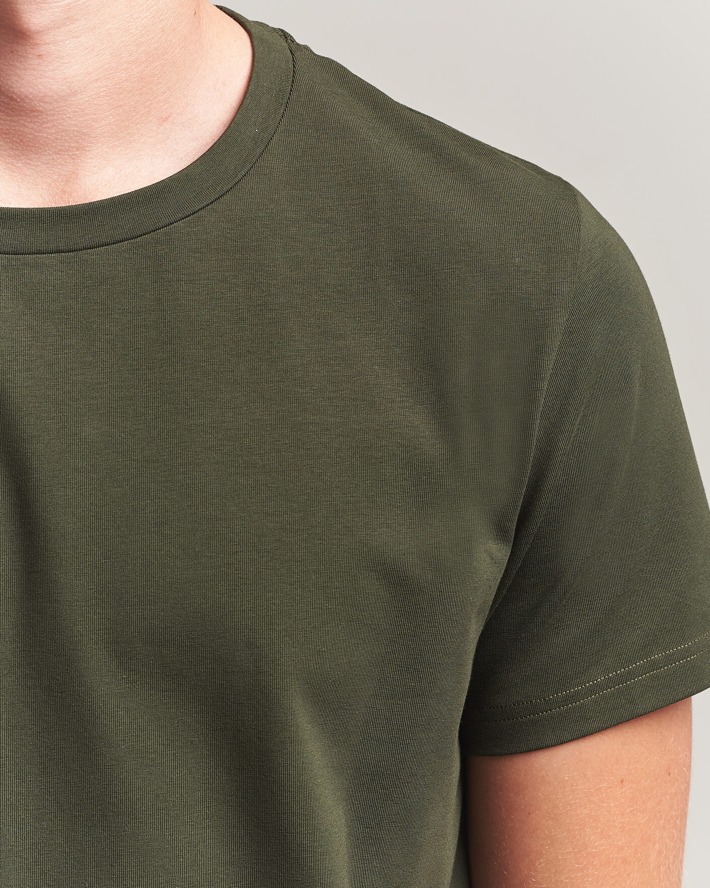 Herren | T-Shirts | Filippa K | Soft Lycra T-Shirt Night Green