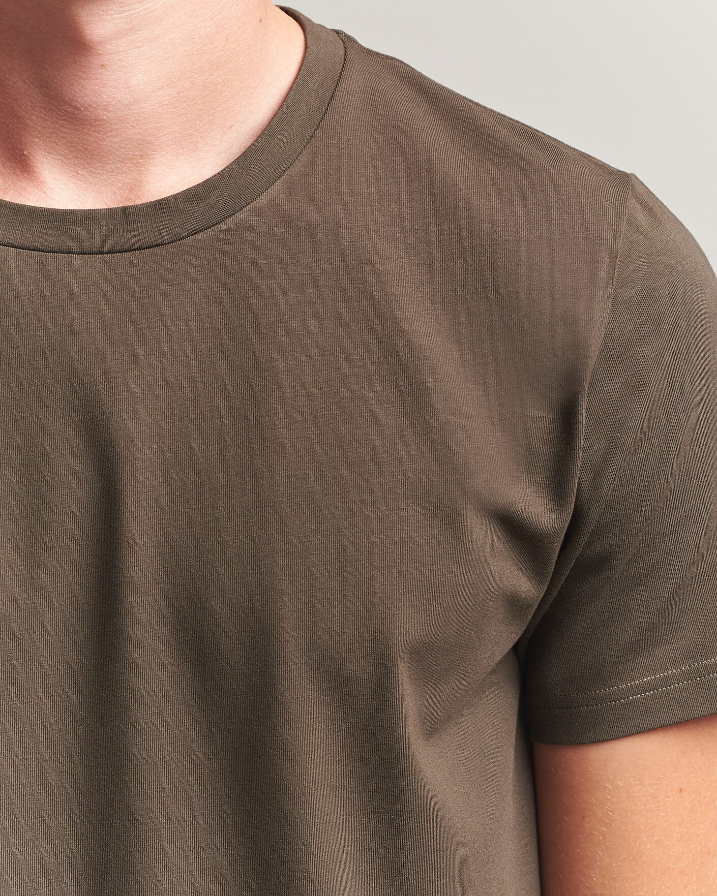 Herren | T-Shirts | Filippa K | Soft Lycra T-Shirt Ebony Brown