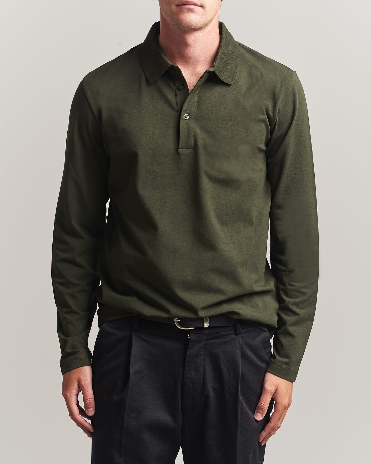 Herren | Poloshirts | Filippa K | Luke Lycra Polo Shirt Night Green