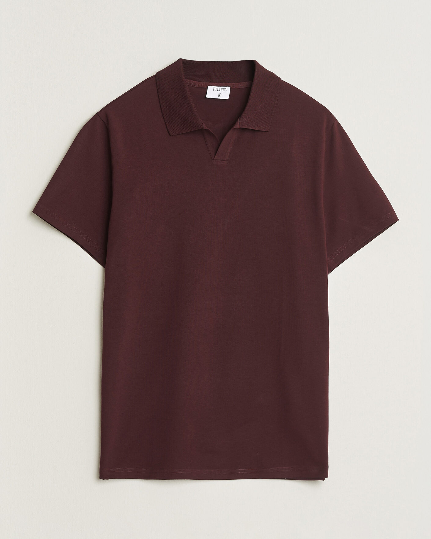 Herren | Poloshirts | Filippa K | Soft Lycra Polo T-Shirt Dark Burgundy