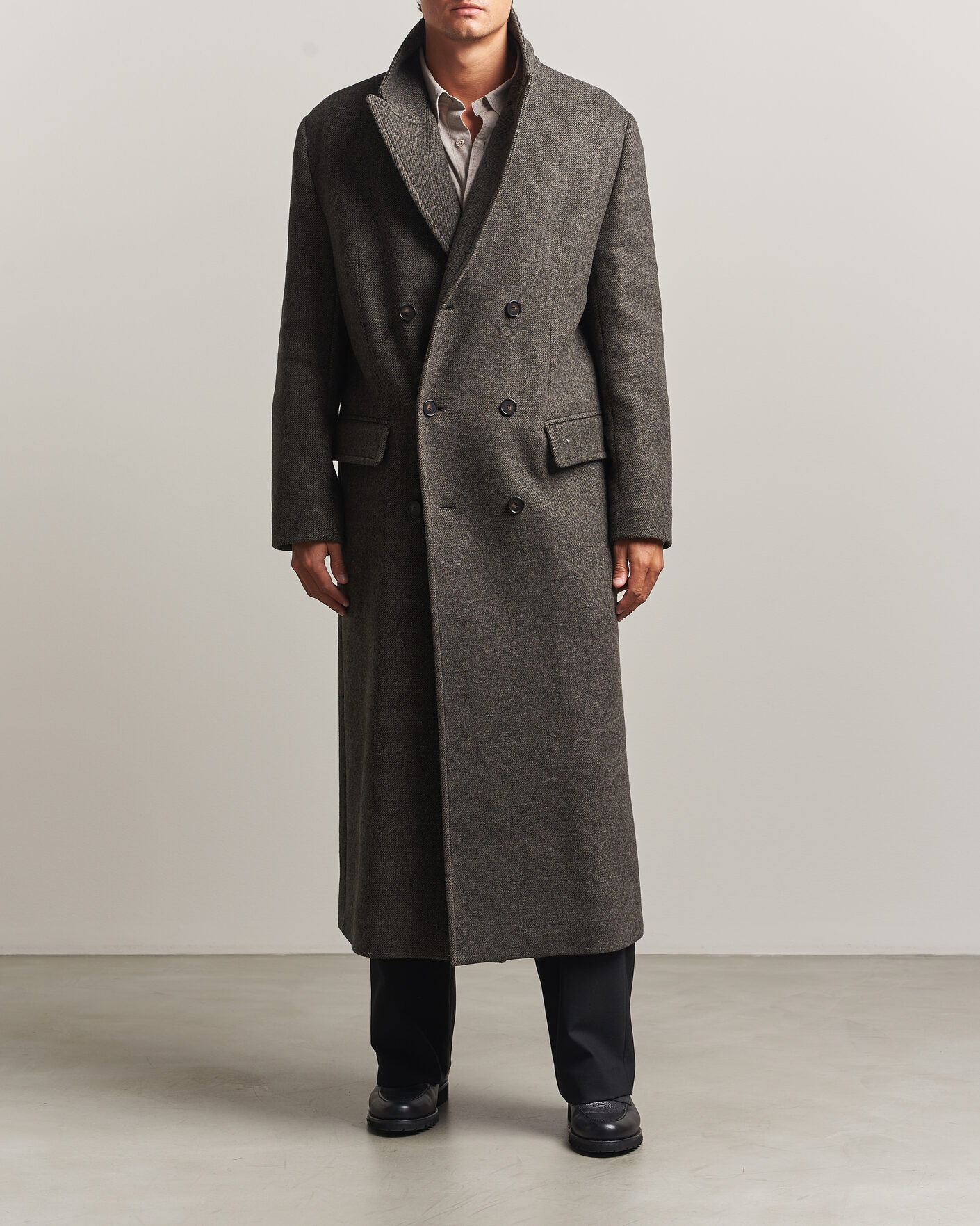 Herren | Jacken | Filippa K | Damian Wool Twill Coat Driftwood