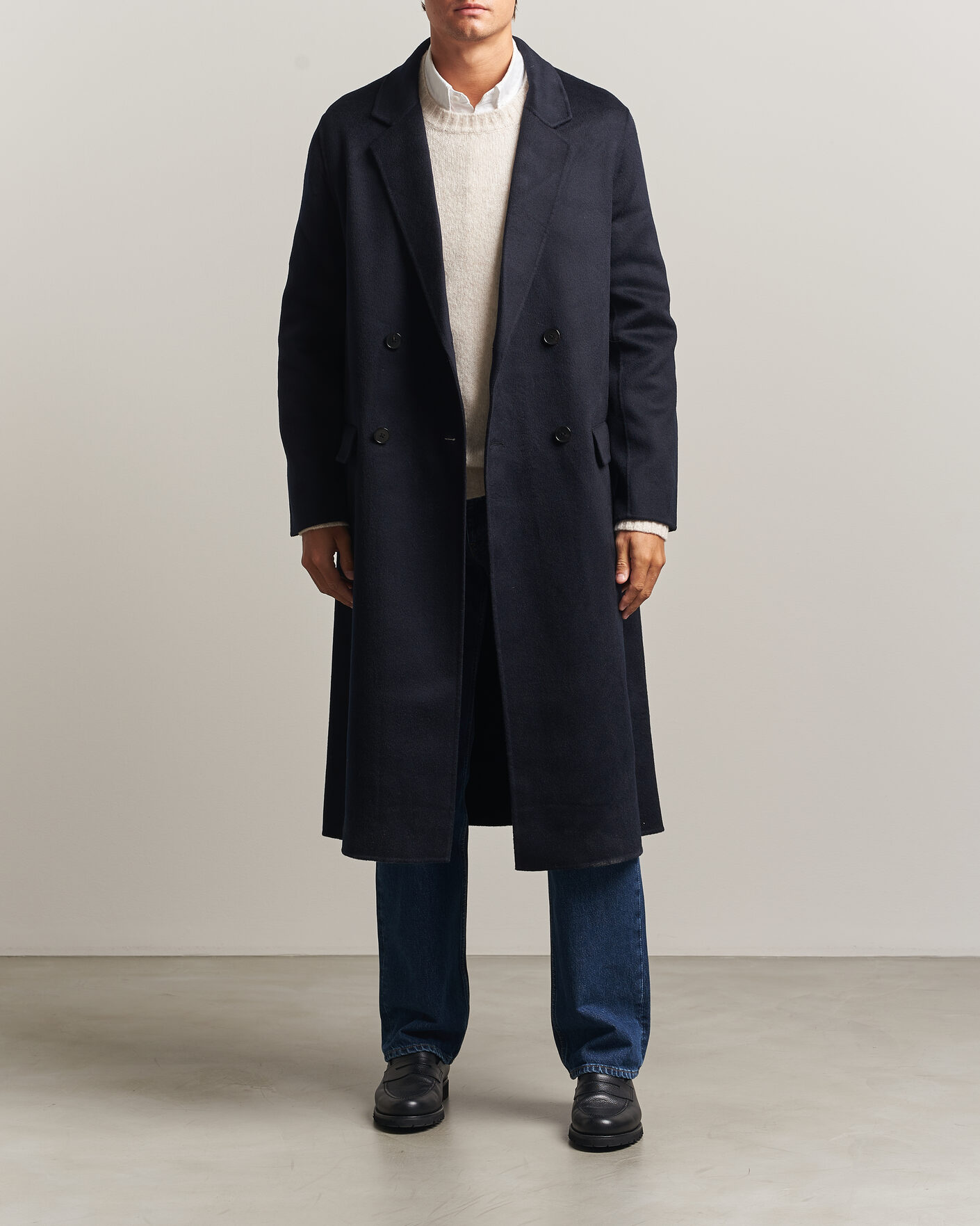 Herren | Jacken | Filippa K | Athens Wool Coat Navy