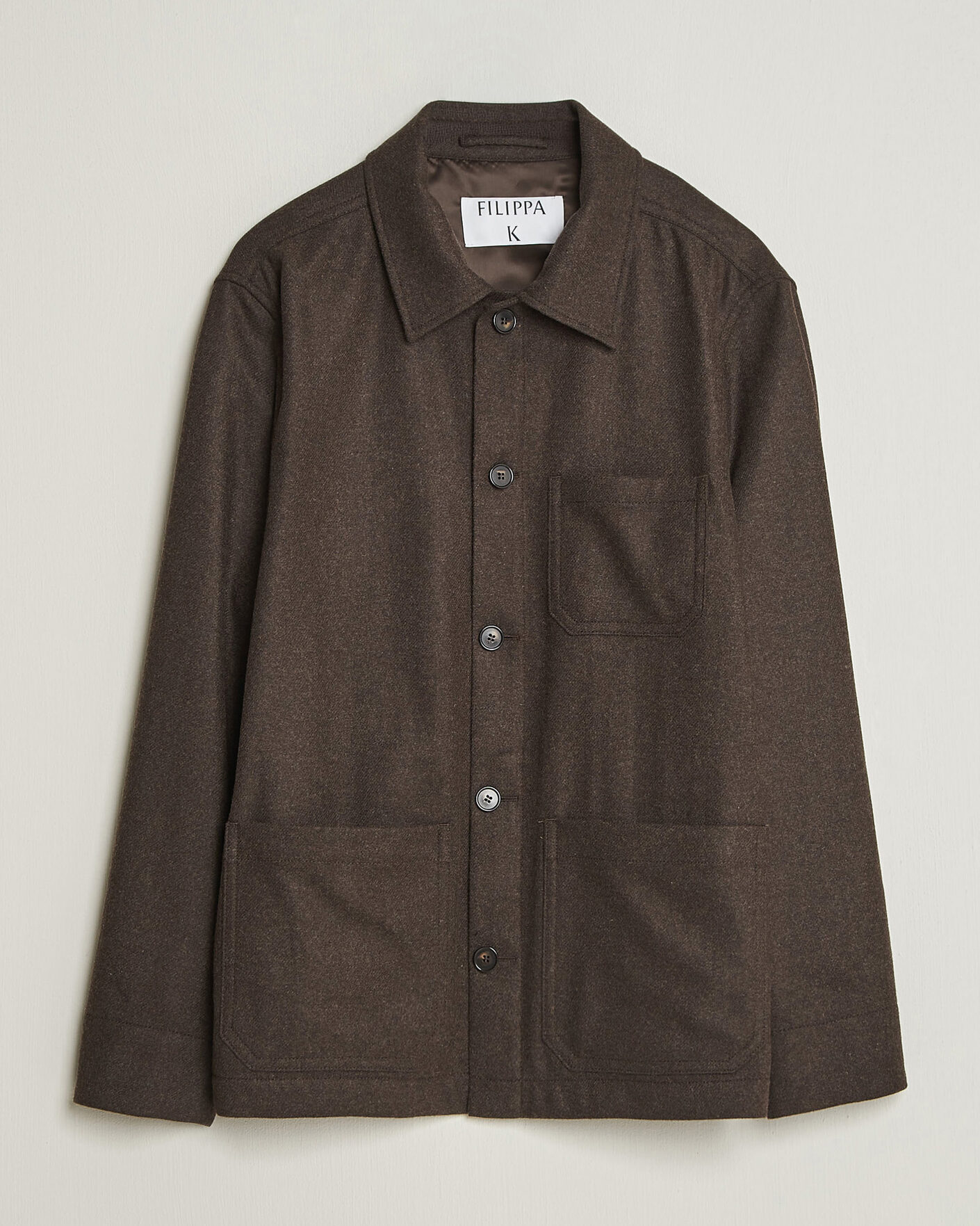 Herren | Hemden | Filippa K | Taylor Flannel Overshirt Walnut Brown