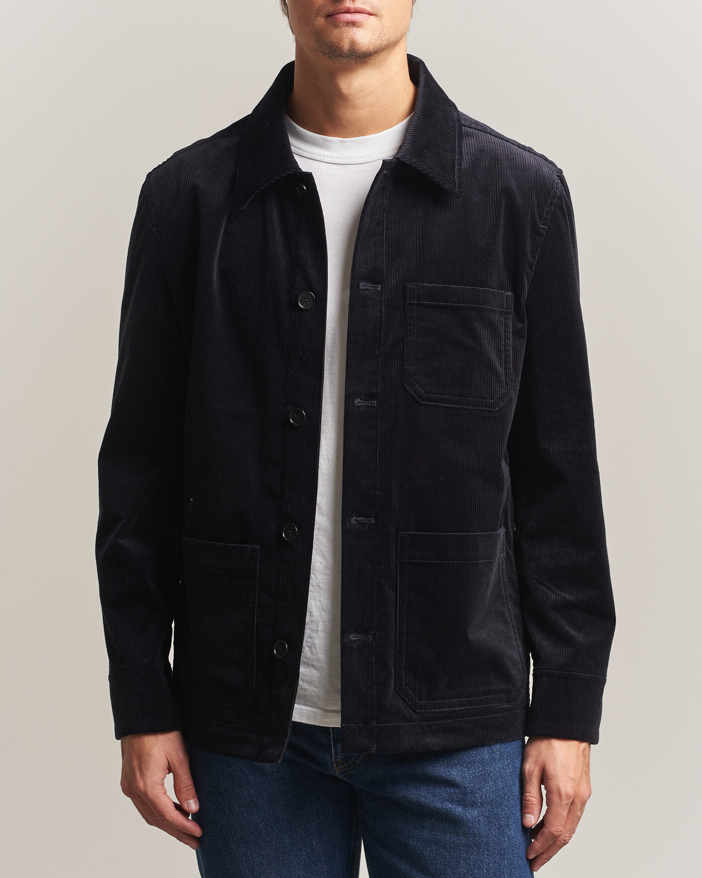 Herren | Hemden | Filippa K | Taylor Corduroy Overshirt Navy