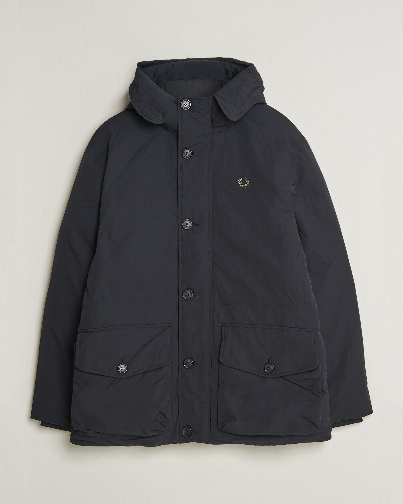Herren | Jacken | Fred Perry | Padded Patch Pocket Parka Black