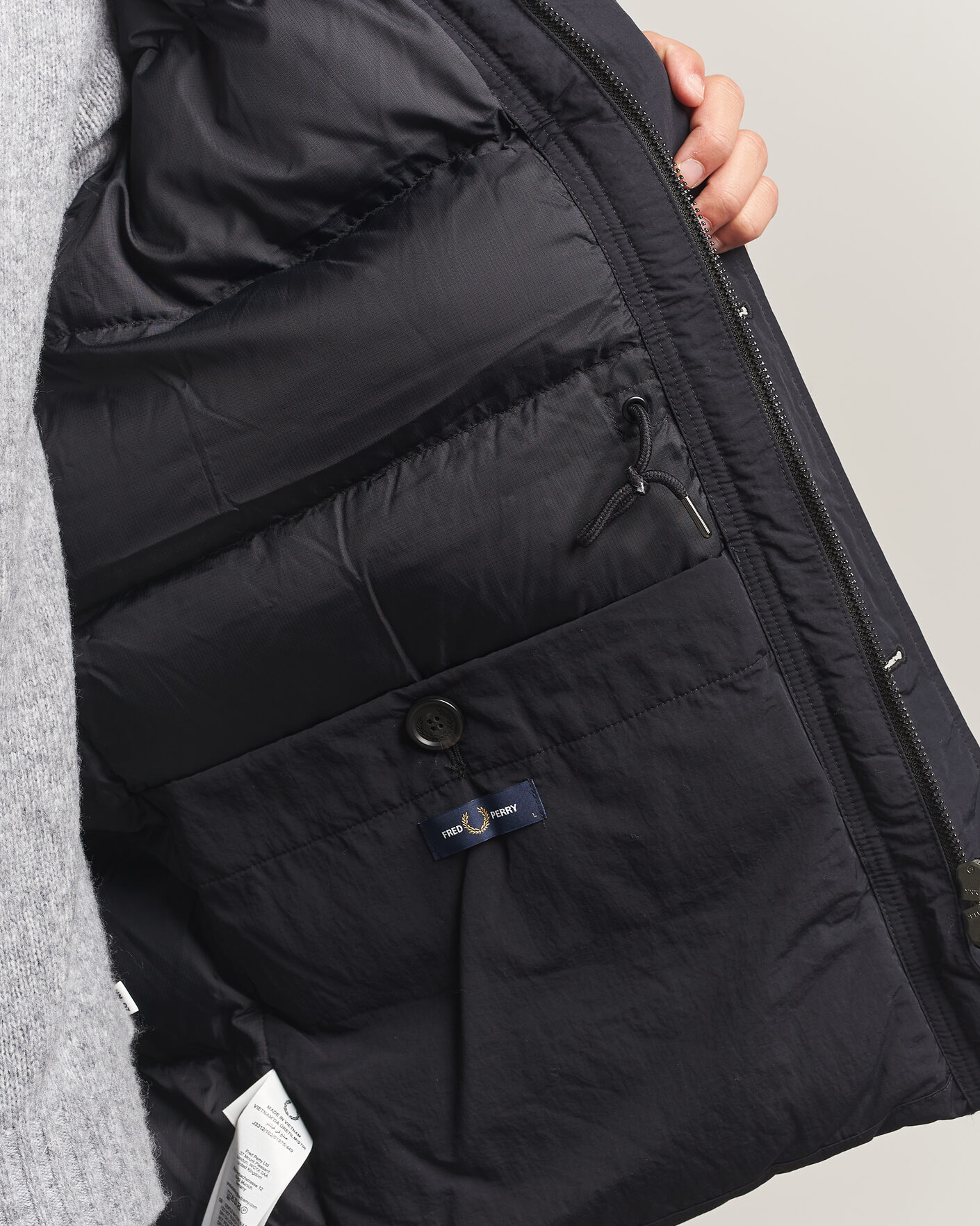 Herren | Jacken | Fred Perry | Padded Patch Pocket Parka Black