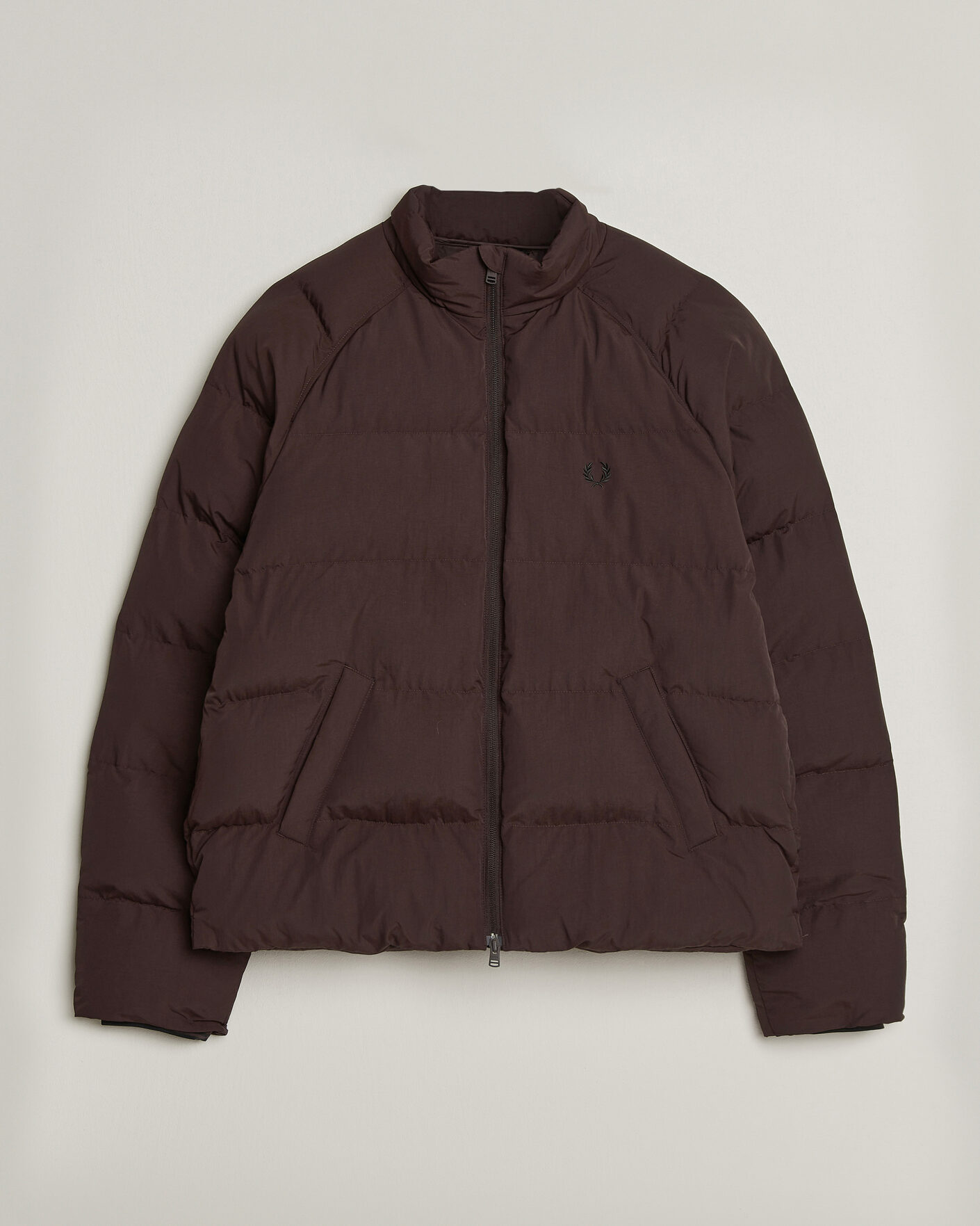 Herren | Jacken | Fred Perry | Raglan Sleeve Padded Jacket Rich Brown