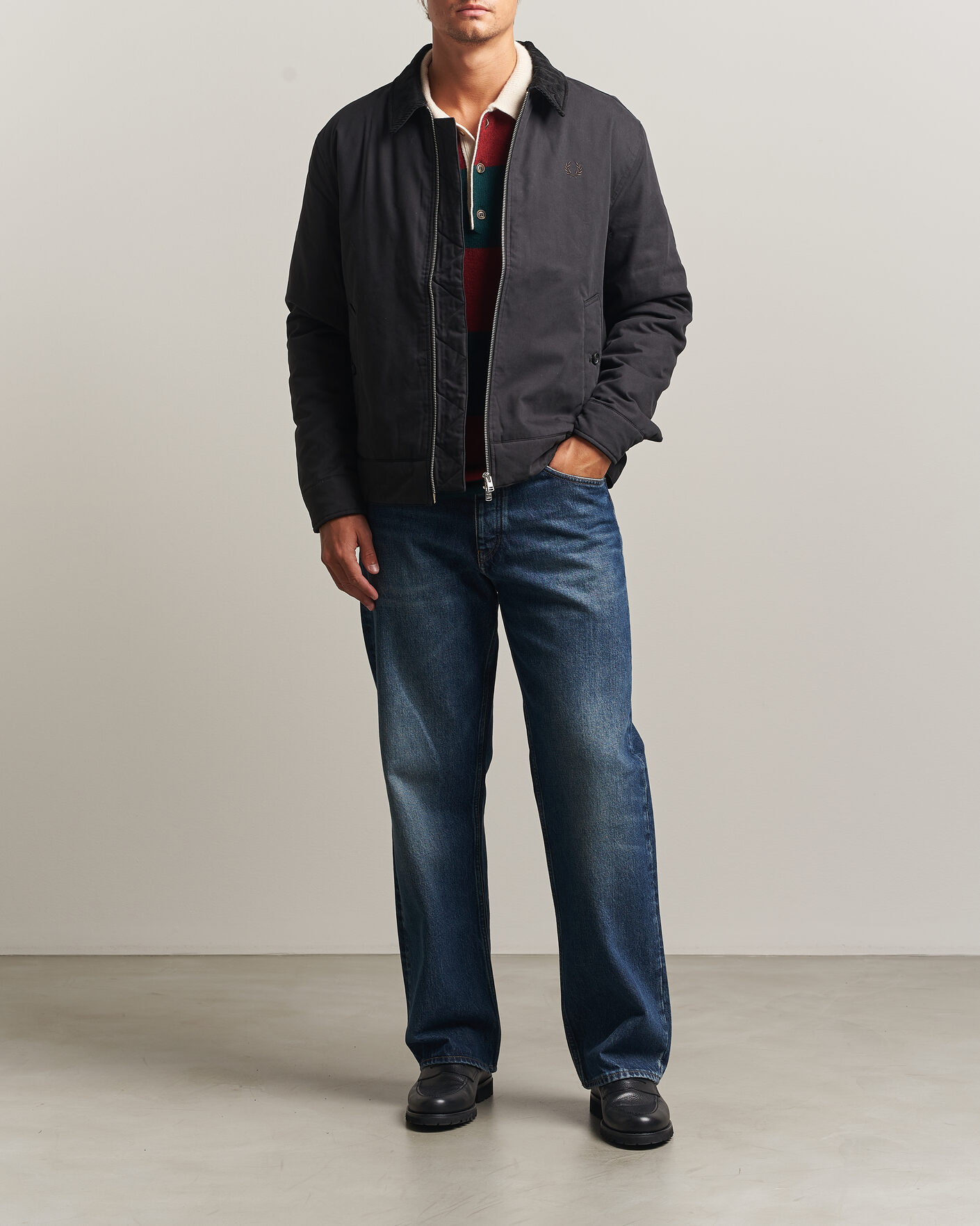 Herren | Jacken | Fred Perry | Cotton Caban Jacket Black