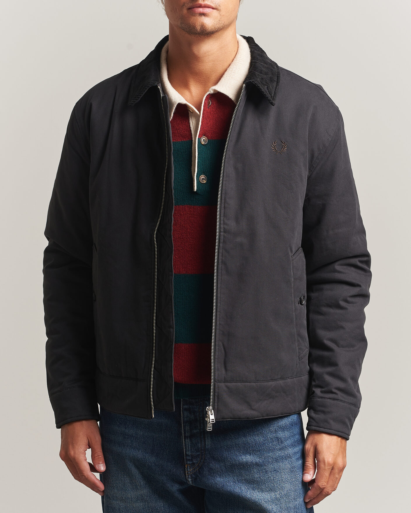Herren | Jacken | Fred Perry | Cotton Caban Jacket Black