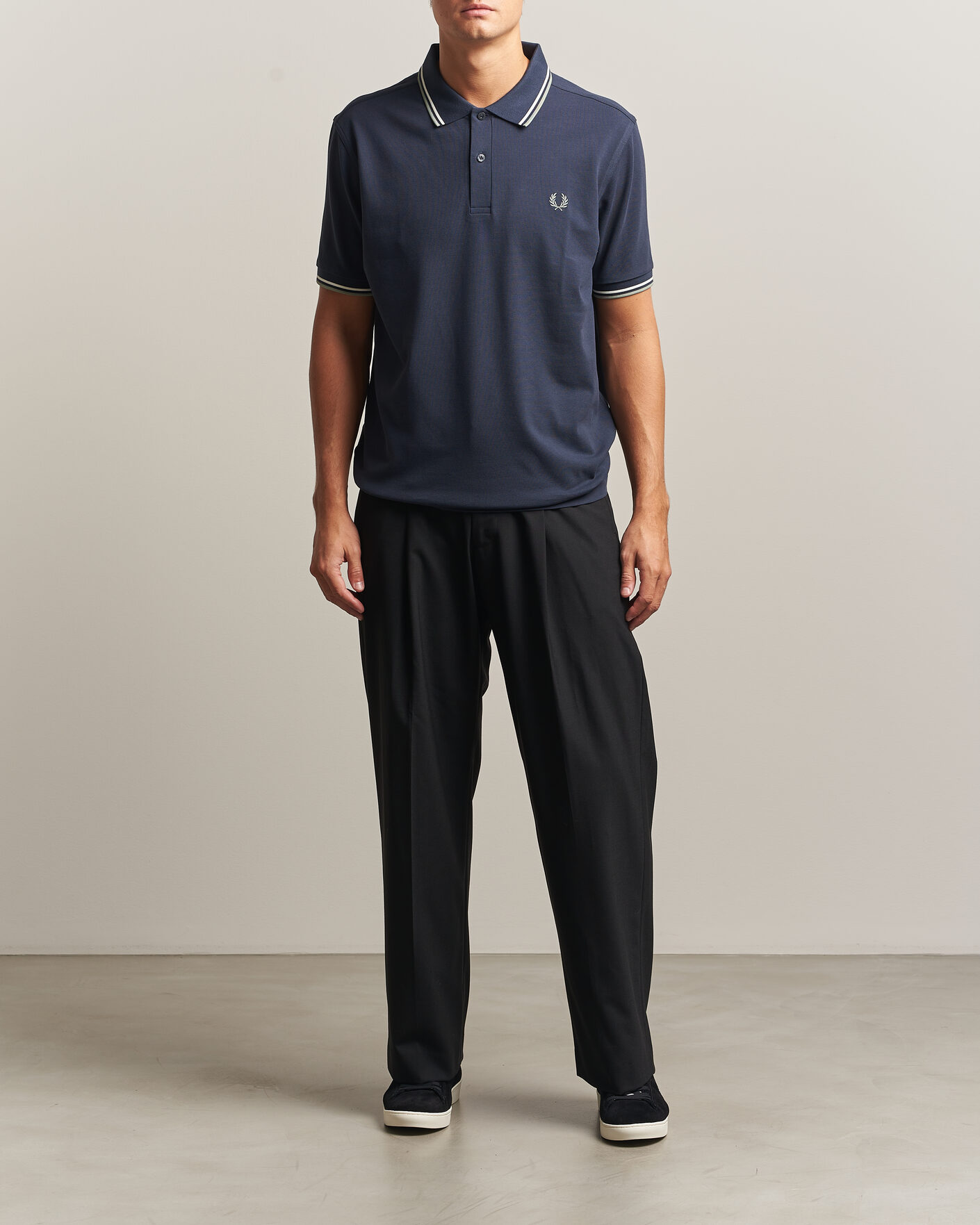 Herren | Poloshirts | Fred Perry | Twin Tipped Polo Shirt Dark Airforce