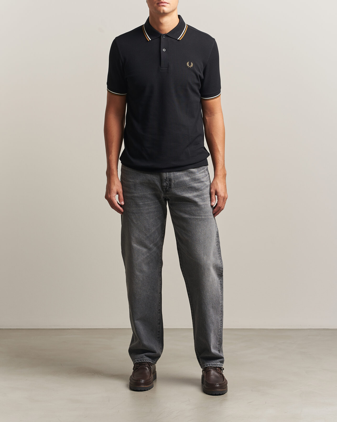 Herren | Poloshirts | Fred Perry | Twin Tipped Polo Shirt Black