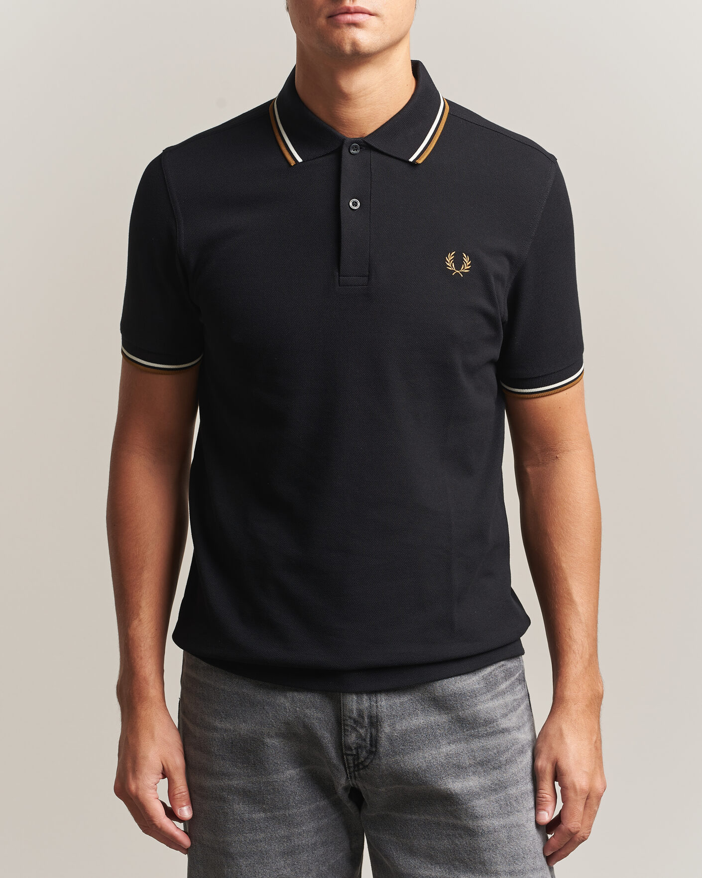 Herren | Poloshirts | Fred Perry | Twin Tipped Polo Shirt Black