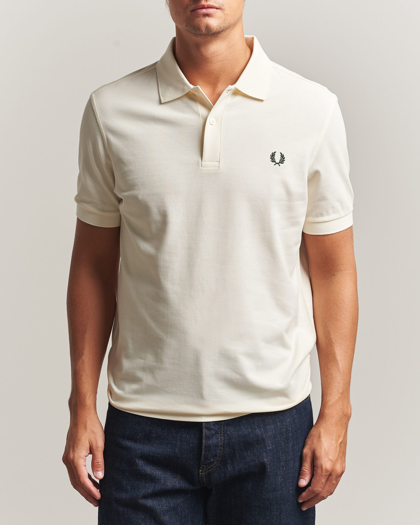Herren | Poloshirts | Fred Perry | Plain Polo Shirt Night Ecru